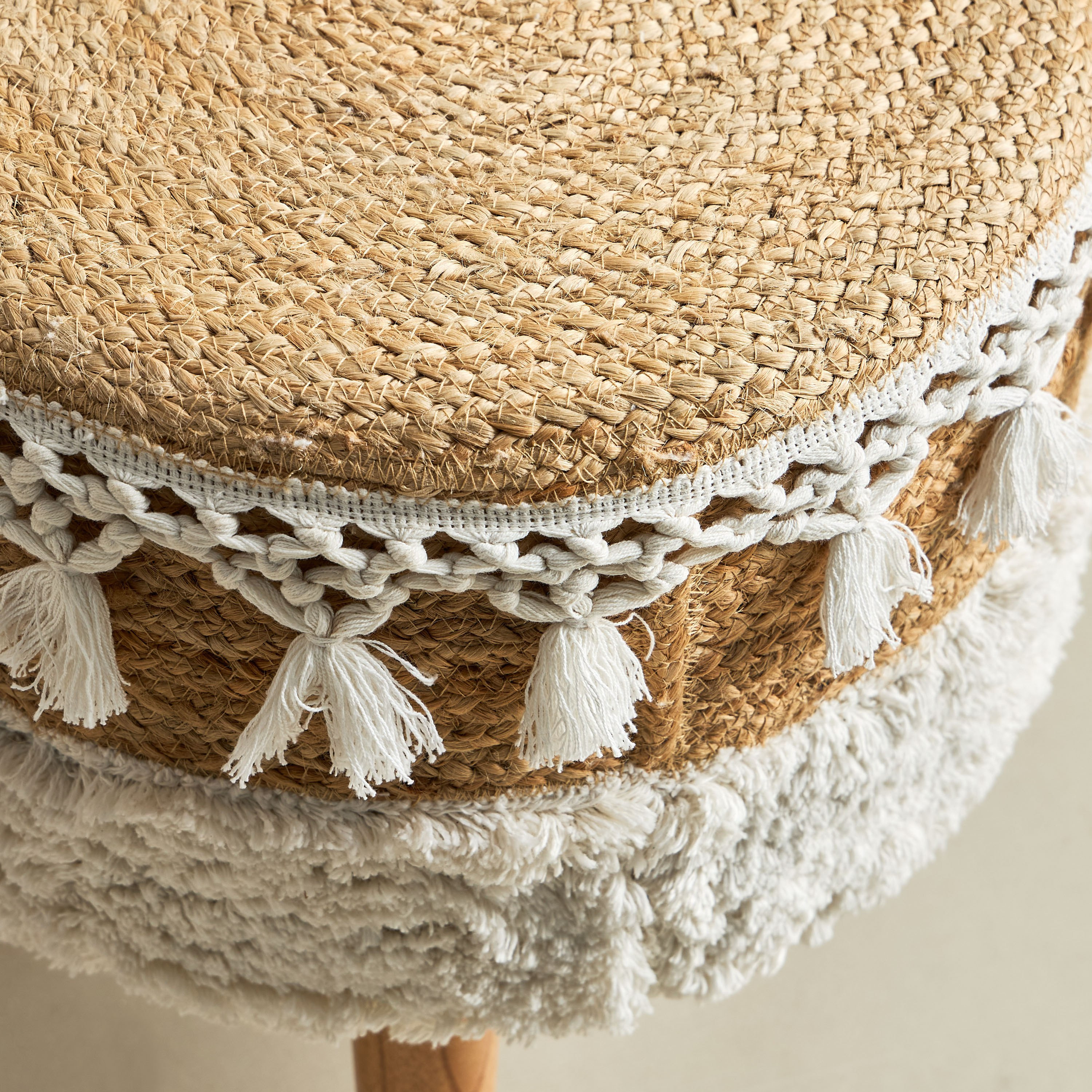 Eco Midtown Hand Made Jute Stool - 40x40x40 cm-hbxlivingroom-sofasandarmchairs-ottomansandfootstools-image-3