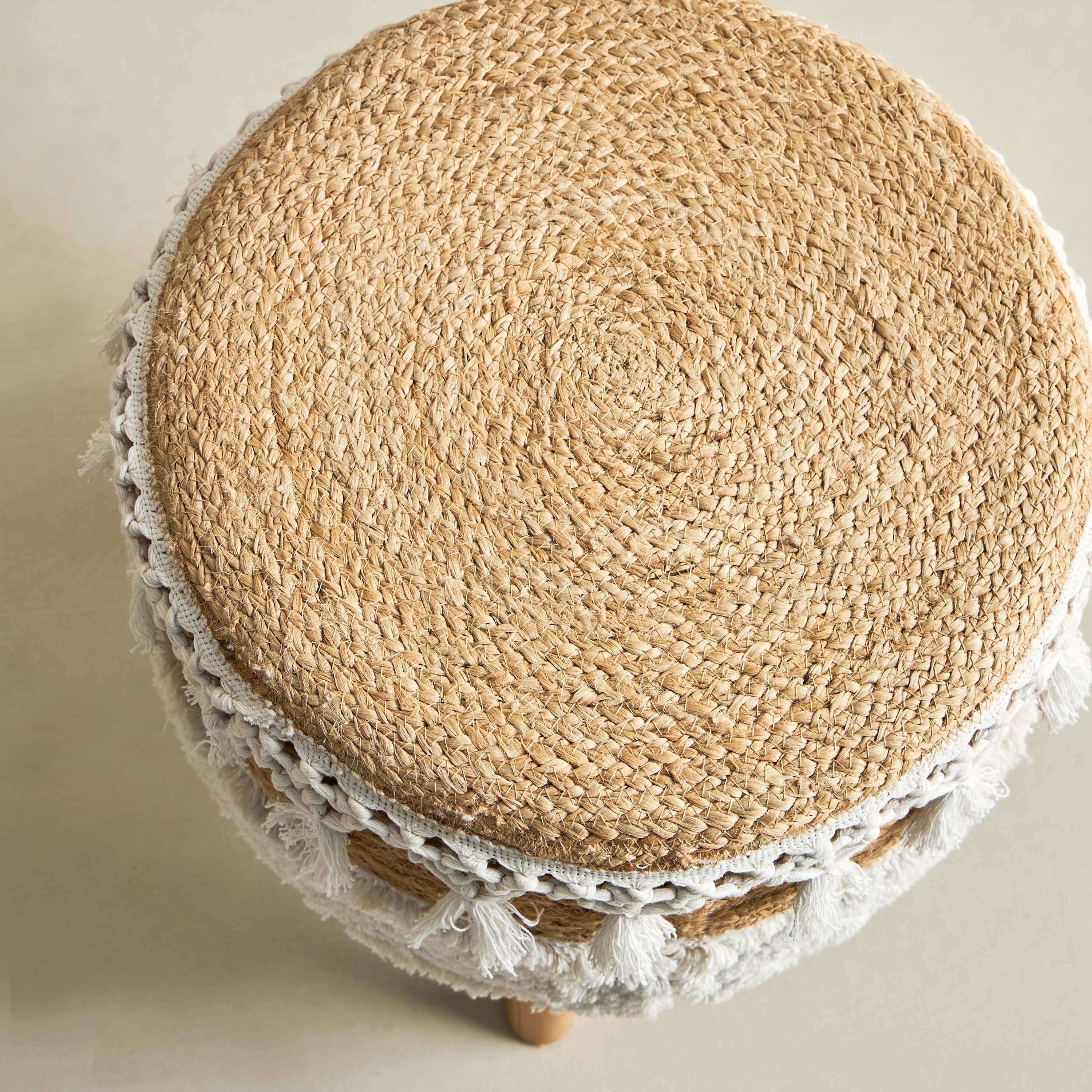 Eco Midtown Hand Made Jute Stool - 40x40x40 cm-hbxlivingroom-sofasandarmchairs-ottomansandfootstools-image-4