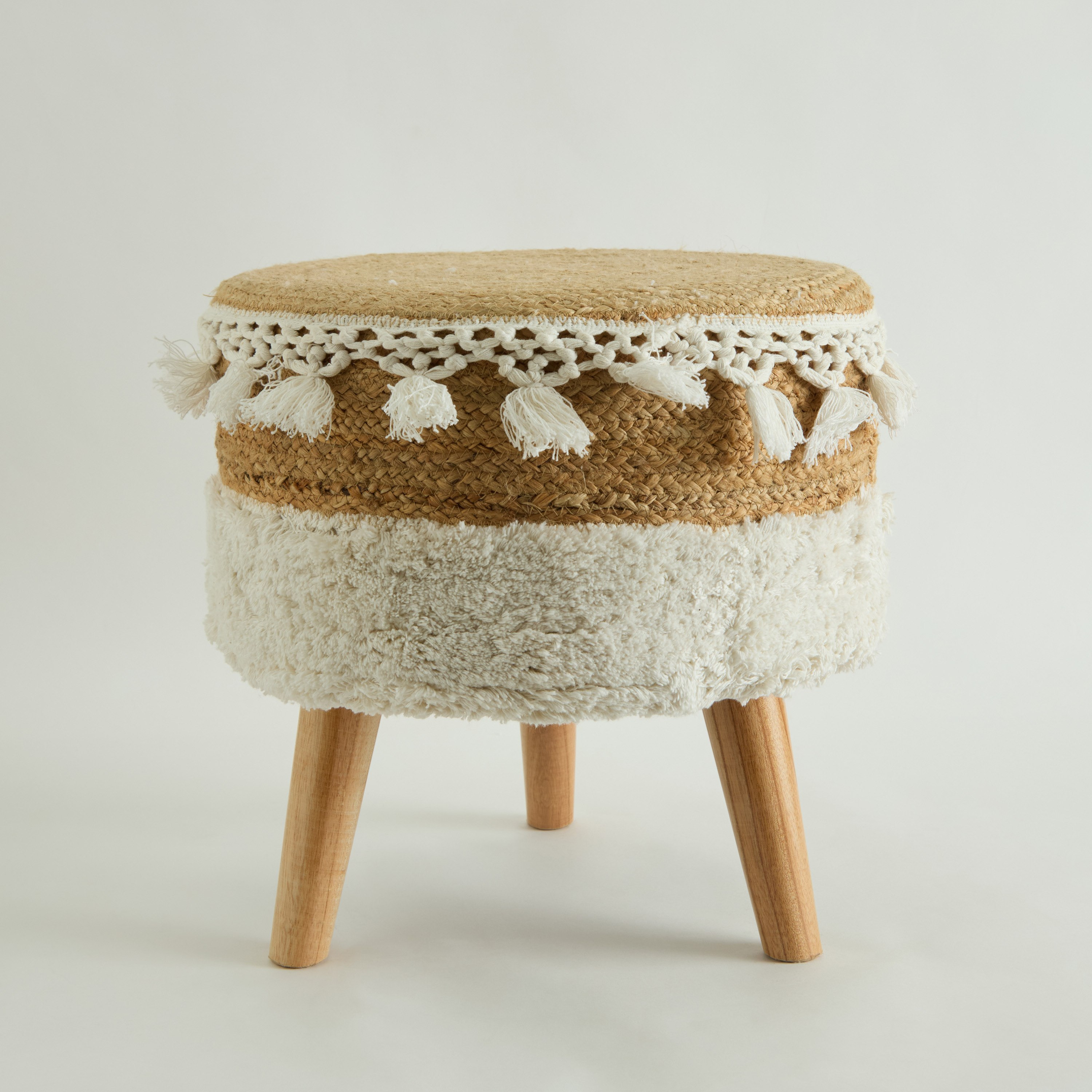 Eco Midtown Hand Made Jute Stool - 40x40x40 cm-hbxlivingroom-sofasandarmchairs-ottomansandfootstools-image-6