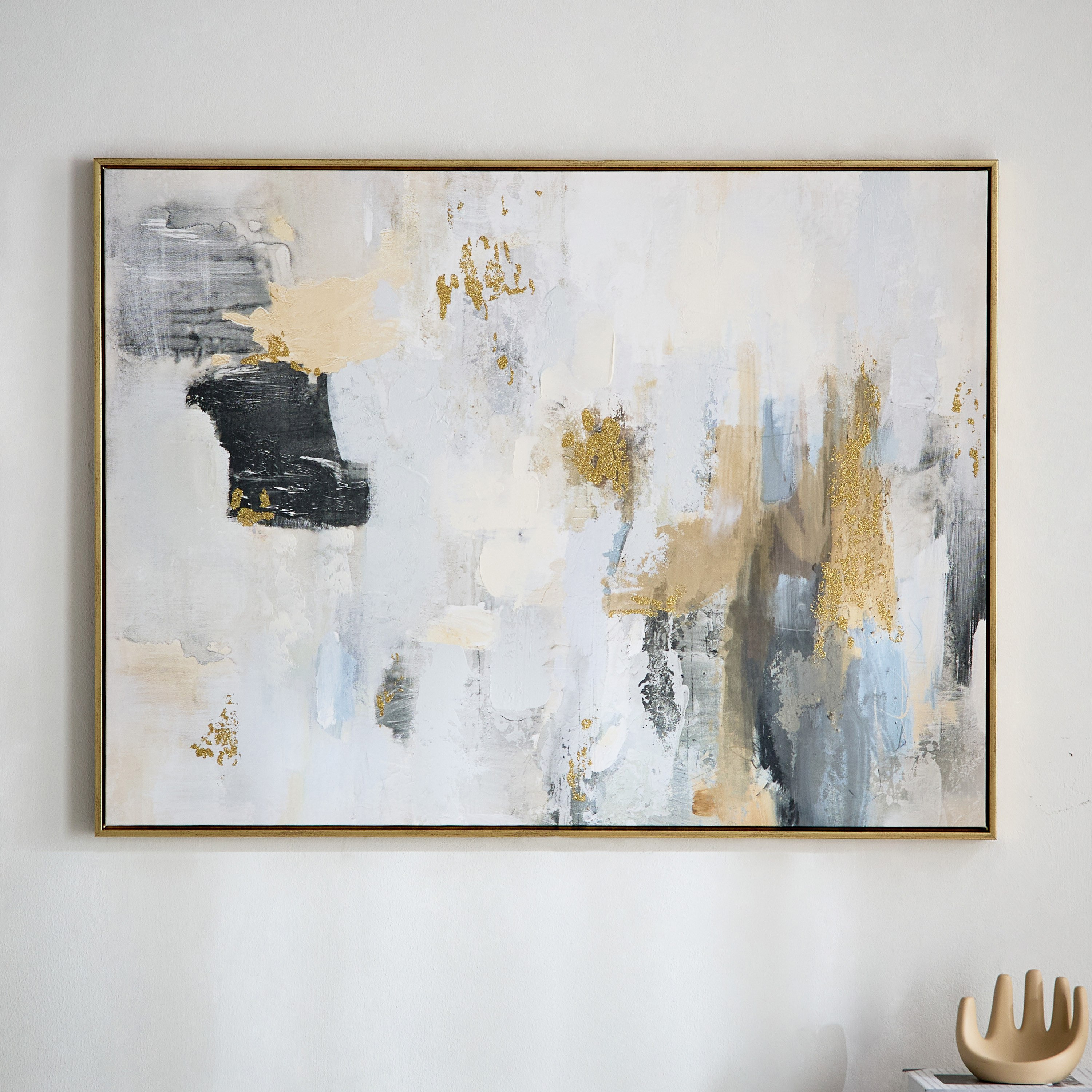 لوحة كانفاس مؤطرة مرسومة يدويًا ومزينة برقائق من فيفيد - 75×100 سم-hbxhomeware-hbxdecorandfurnishings-image-2
