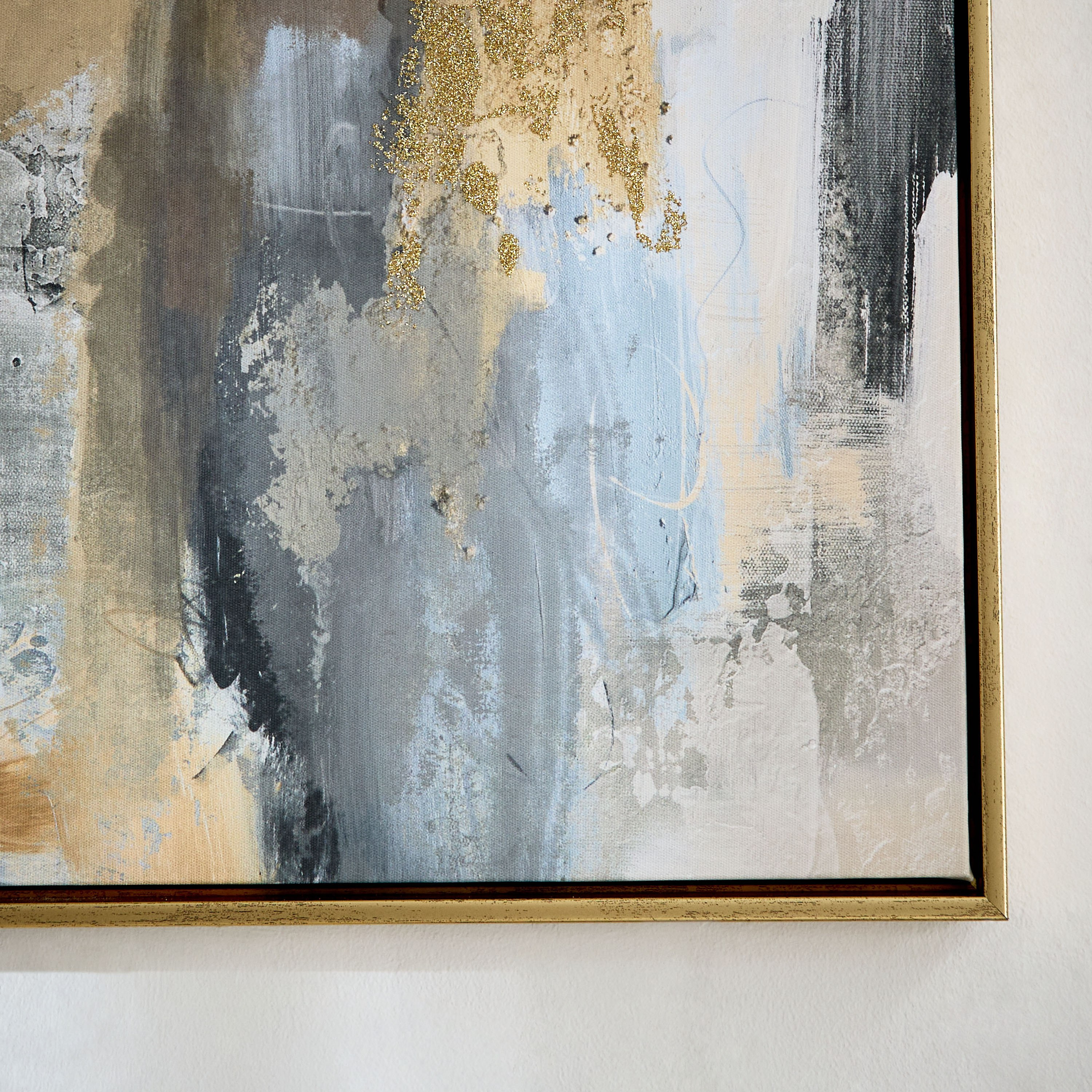 لوحة كانفاس مؤطرة مرسومة يدويًا ومزينة برقائق من فيفيد - 75×100 سم-hbxhomeware-hbxdecorandfurnishings-image-3