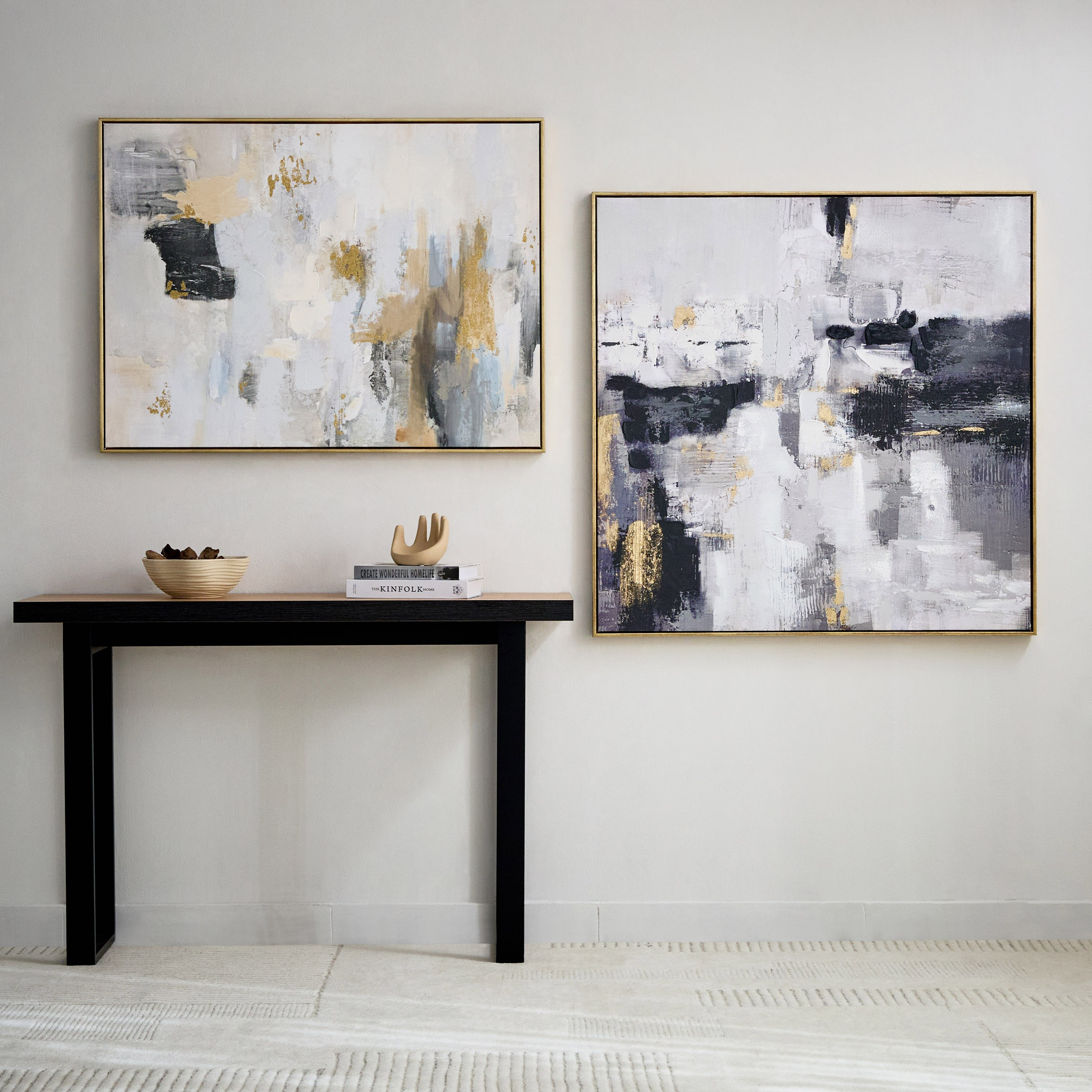 لوحة كانفاس مؤطرة مرسومة يدويًا ومزينة برقائق من فيفيد - 75×100 سم-hbxhomeware-hbxdecorandfurnishings-image-5