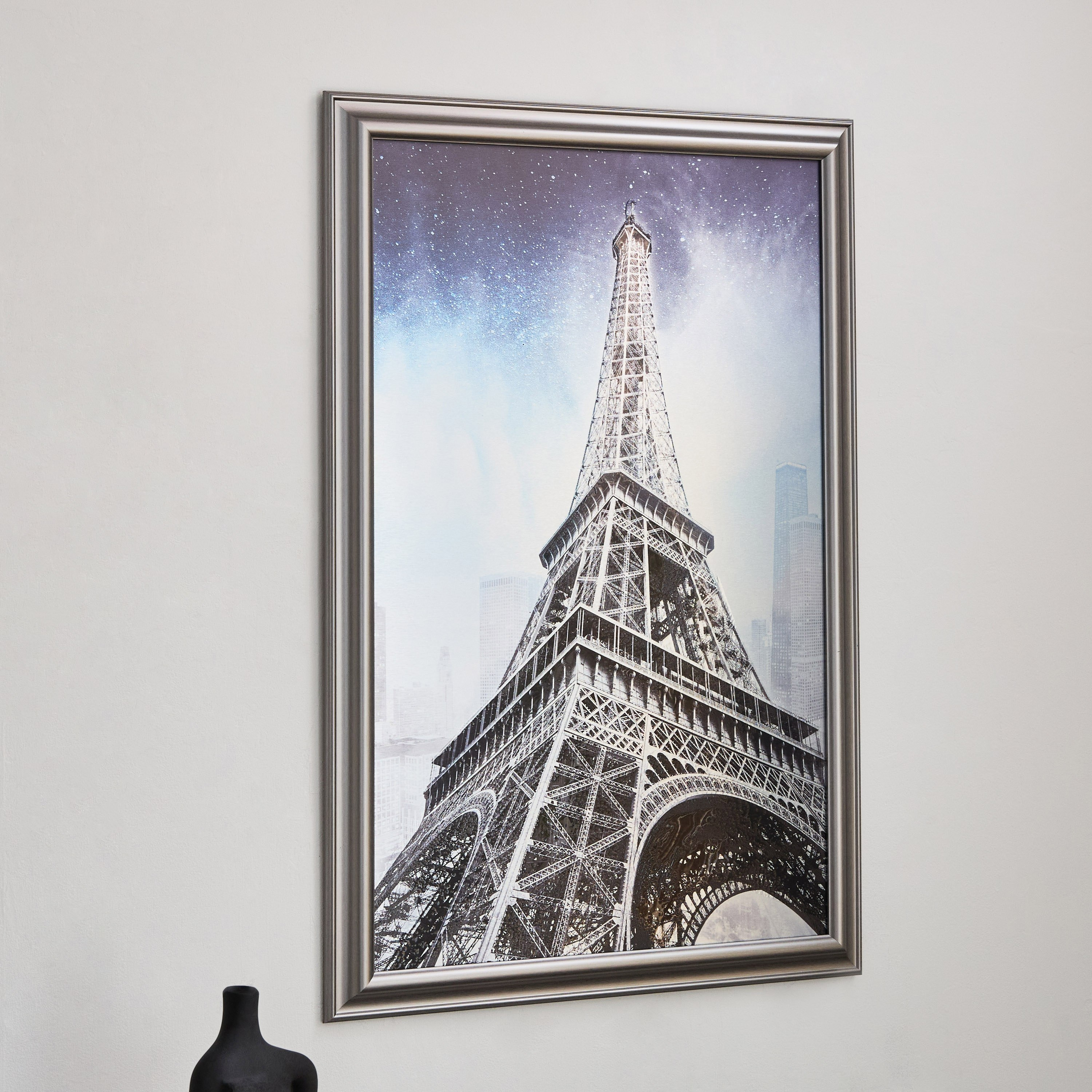 Vivid Eiffel Tower Aluminium Print Framed Picture - 80x120 cm-hbxhomeware-hbxdecorandfurnishings-image-1
