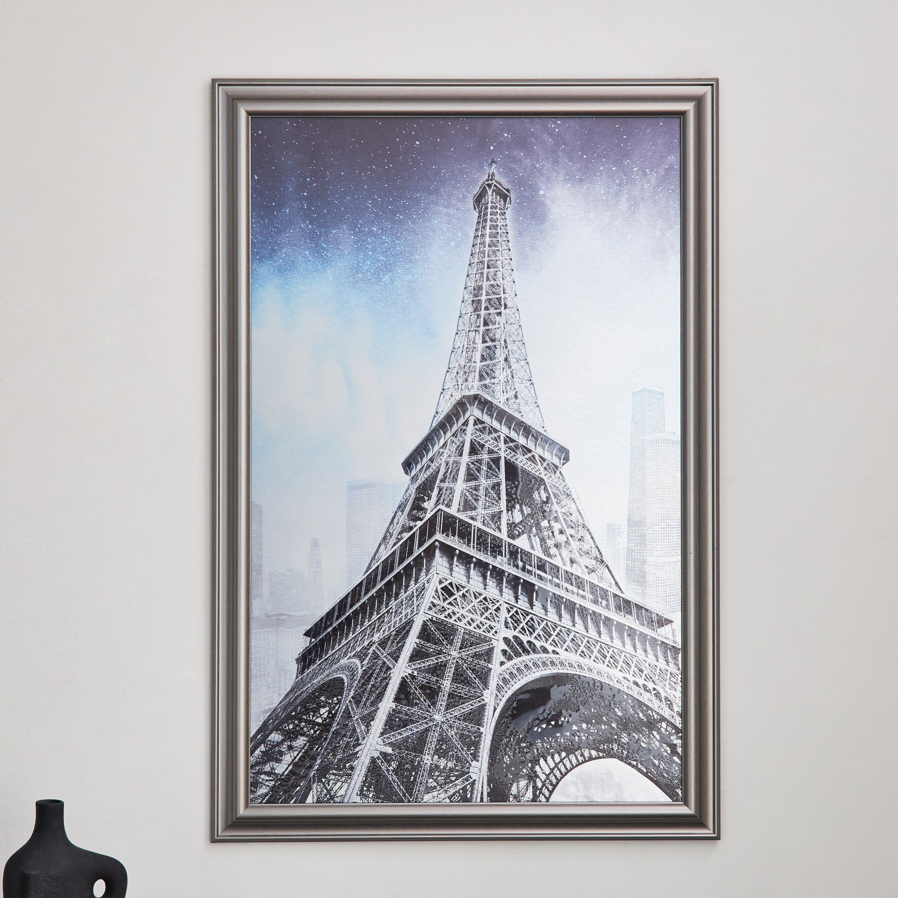 Vivid Eiffel Tower Aluminium Print Framed Picture - 80x120 cm-hbxhomeware-hbxdecorandfurnishings-image-2