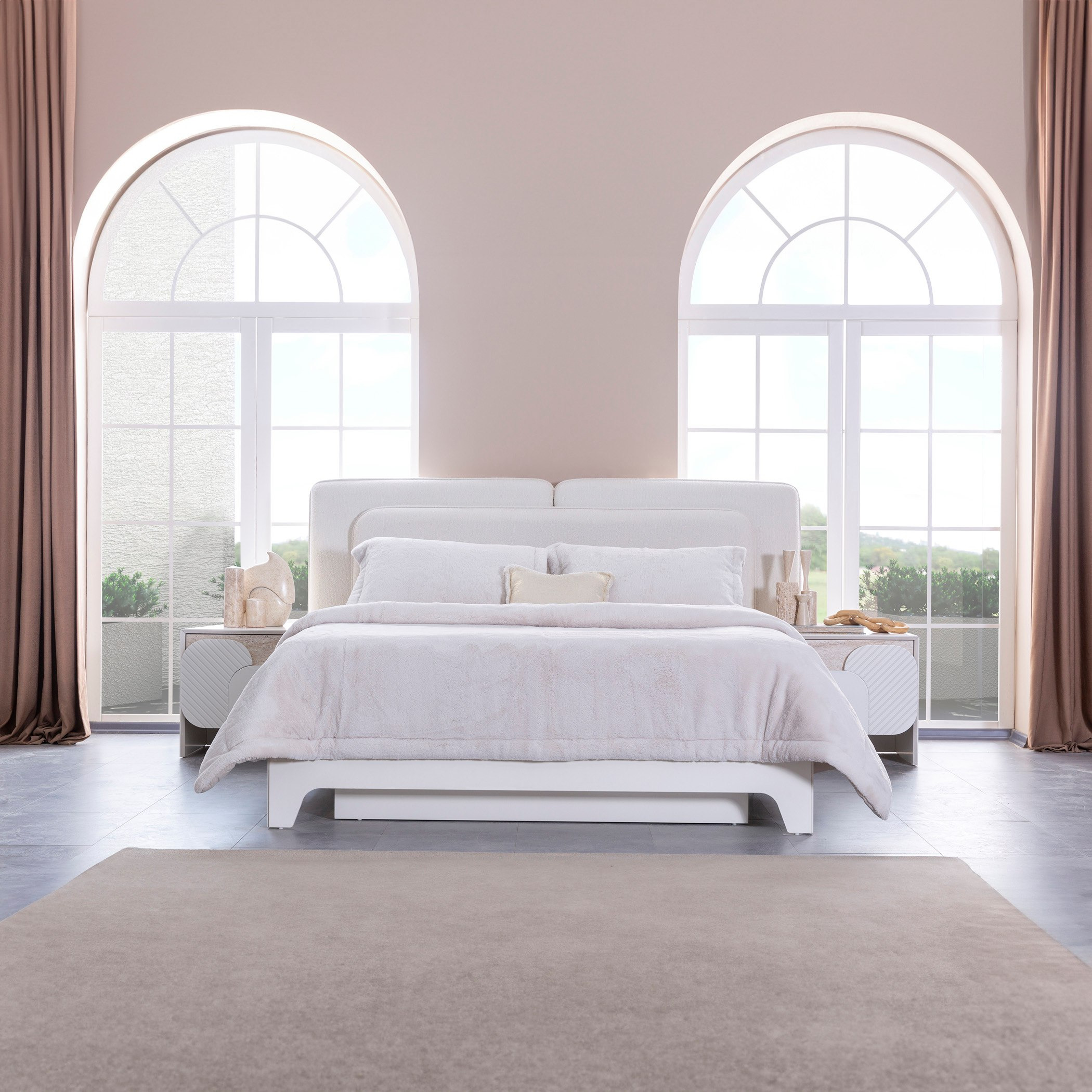 طقم غرفة نوم كينج 6 قطع مع وحدة تخزين هيدروليك من ألفا - 180x200 سم-hbxbedroom-bedsandbedsets-bedroomsets-king-image-5