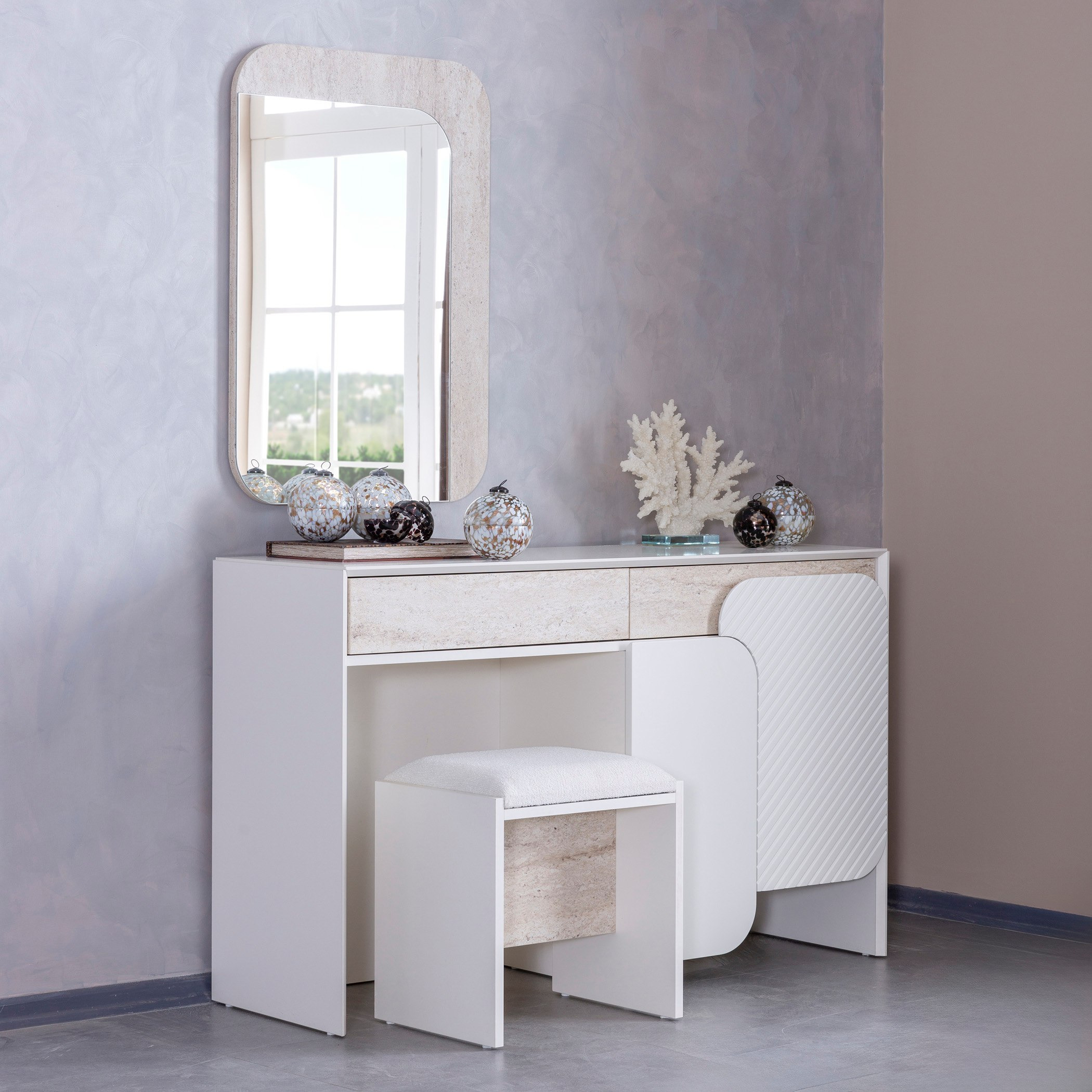 طقم غرفة نوم كينج 6 قطع مع وحدة تخزين هيدروليك من ألفا - 180x200 سم-hbxbedroom-bedsandbedsets-bedroomsets-king-image-10