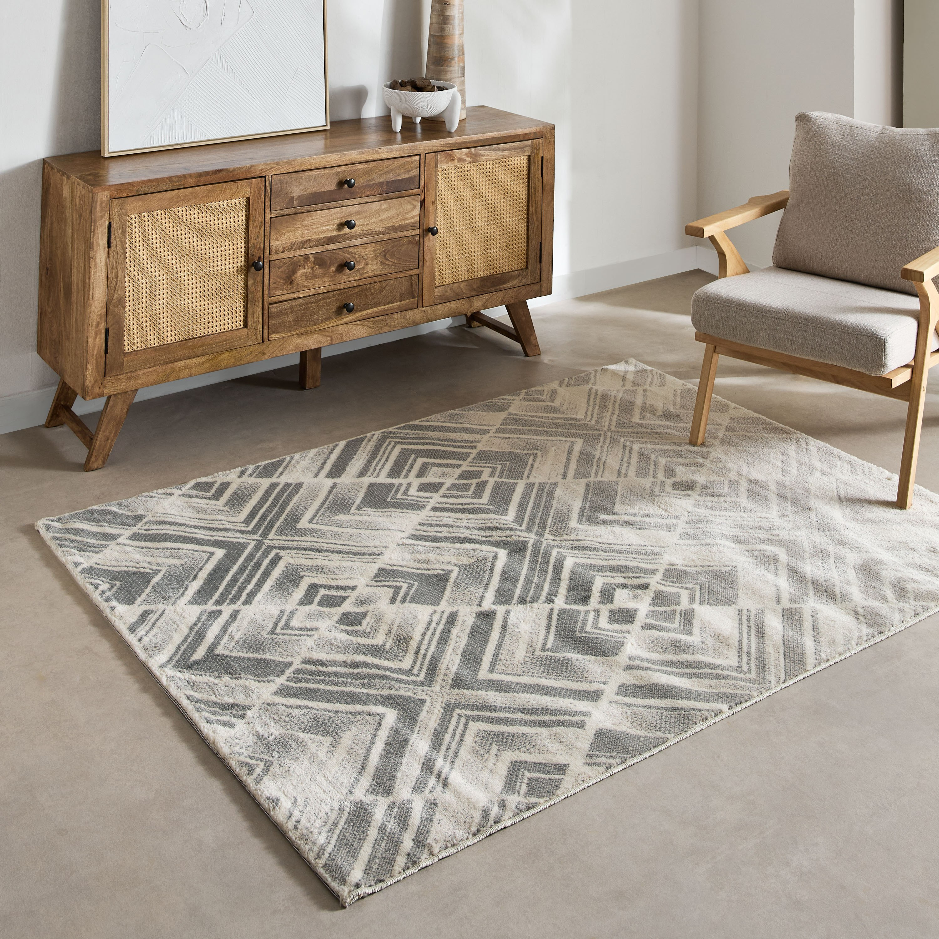 Mahreen Bloom Stain Resistant Polypropylene Rug - 150x200 cm-hbxdecorandfurnishings-floorcoverings-rugs-image-5
