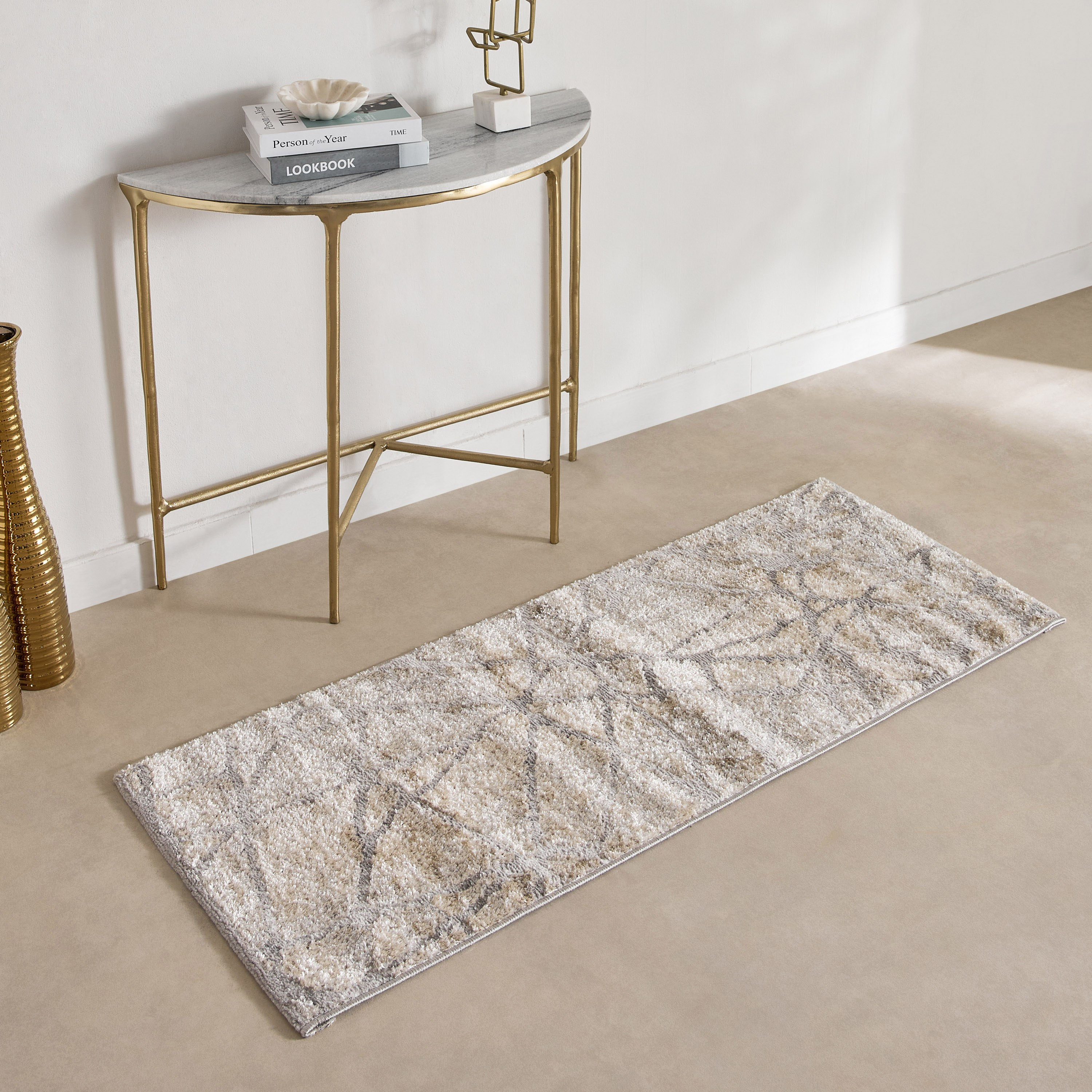 سجادة بولي بروبيلين مقاومة للبقع شاين من جلوس - 60x150 سم-hbxdecorandfurnishings-floorcoverings-rugs-image-1