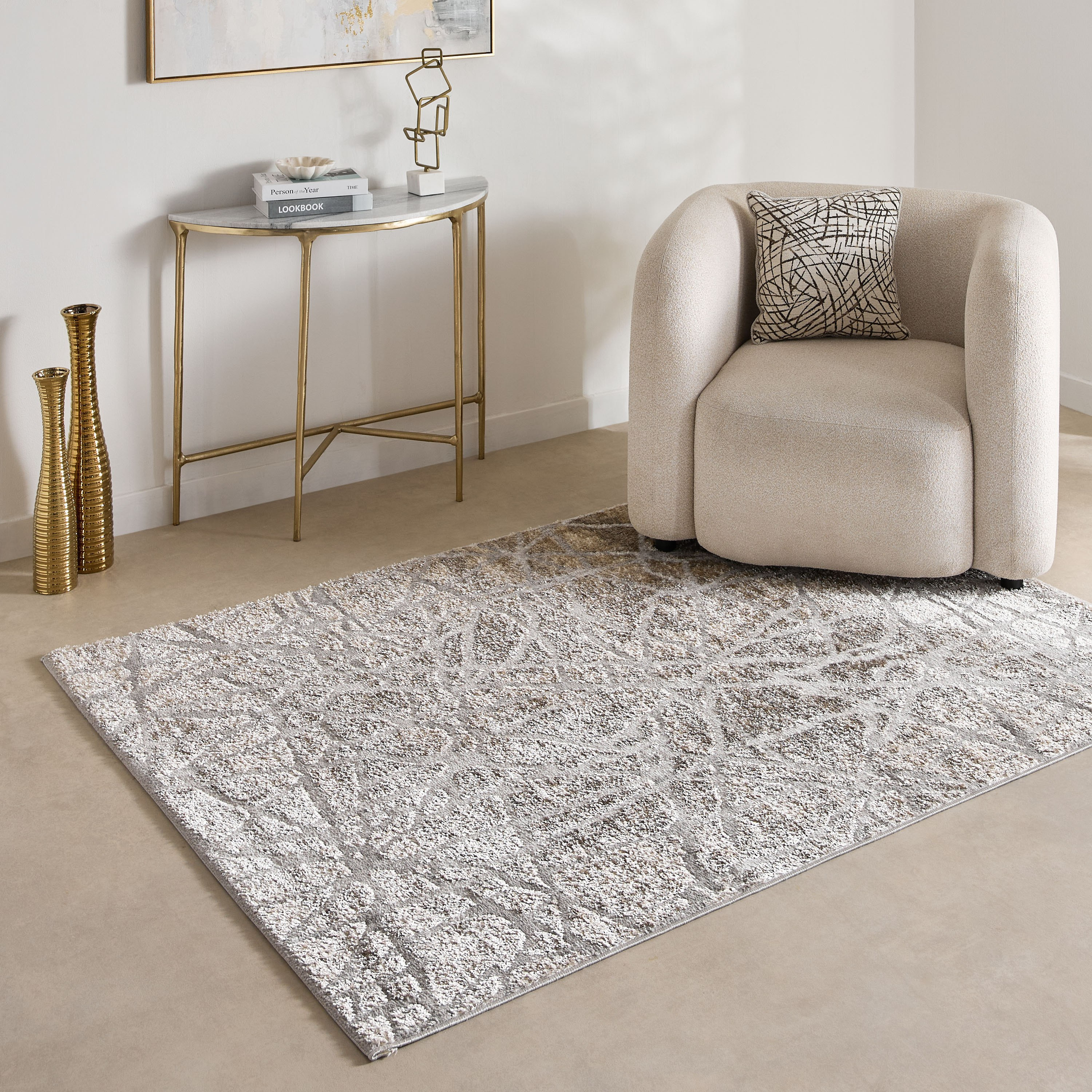 سجادة بولي بروبيلين مقاومة للبقع شاين من جلوس - 150x200 سم-hbxdecorandfurnishings-floorcoverings-rugs-image-1