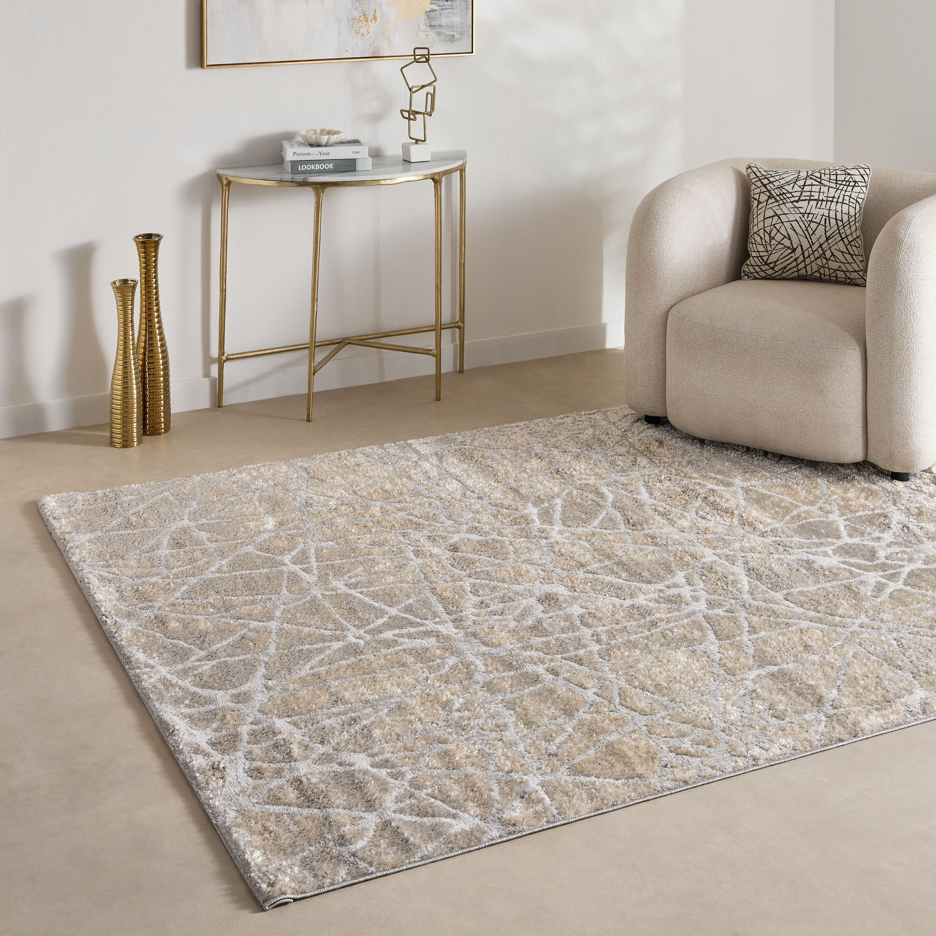 سجادة بولي بروبيلين مقاومة للبقع شاين من جلوس - 200x300 سم-hbxdecorandfurnishings-floorcoverings-rugs-image-1