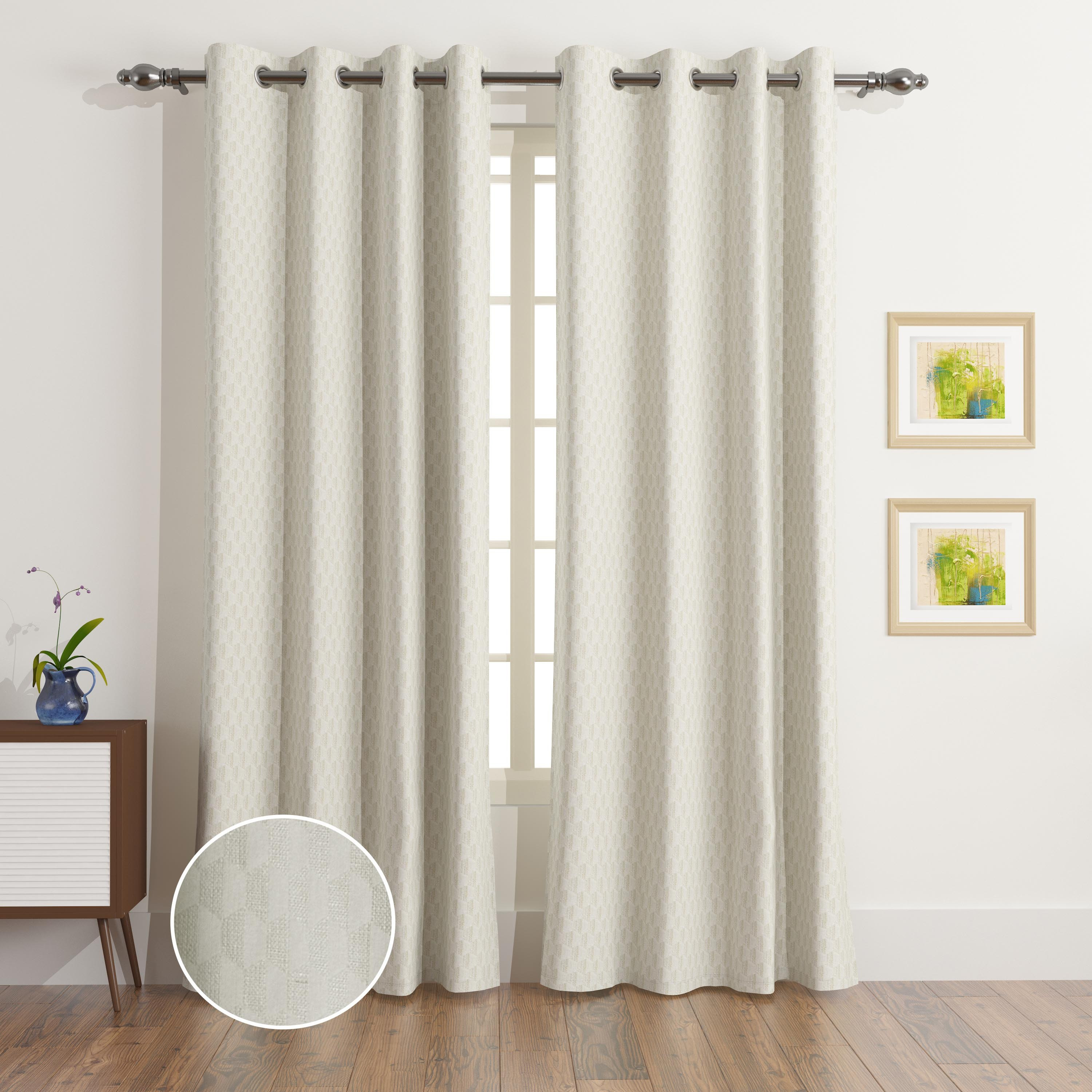 Artisan Hexa 2-Piece Jacquard Extra Long Curtain Set - 135x300 cm-PROMO_HB_AE_B2G2_011025-image-1