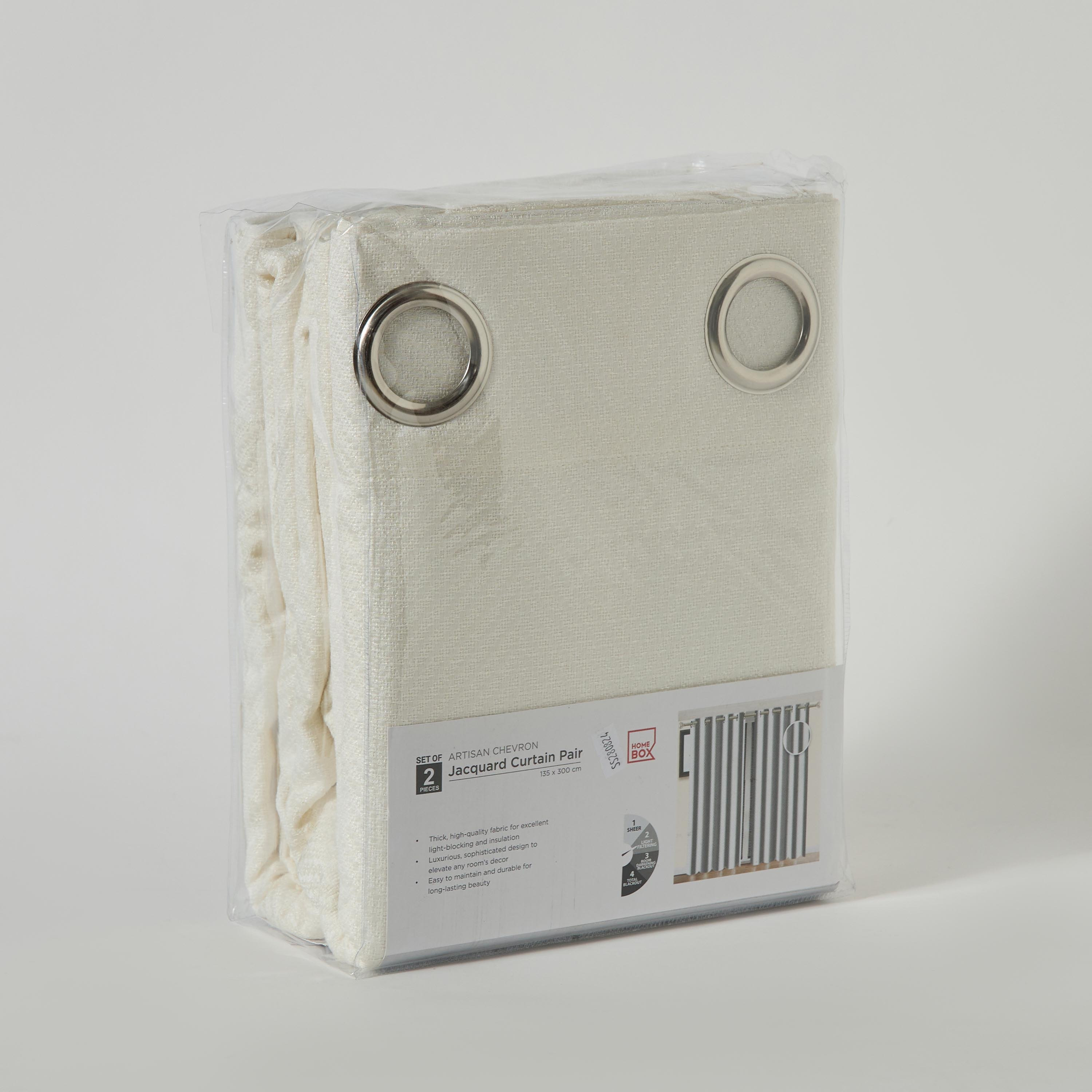 طقم ستائر جاكار طويلة جدًا قطعتين شيفرون من أرتيزان - 135x300 سم-PROMO_HB_AE_B2G2_011025-image-4