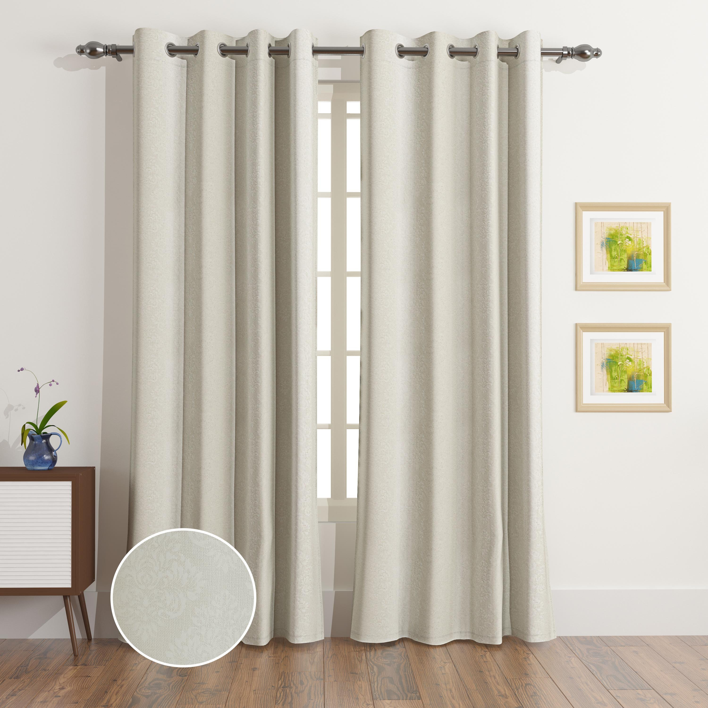 طقم ستائر جاكار طويلة جدًا قطعتين دمشق من أرتيزان - 135x300 سم-hbxhomeware-hbxlivingroom-image-1