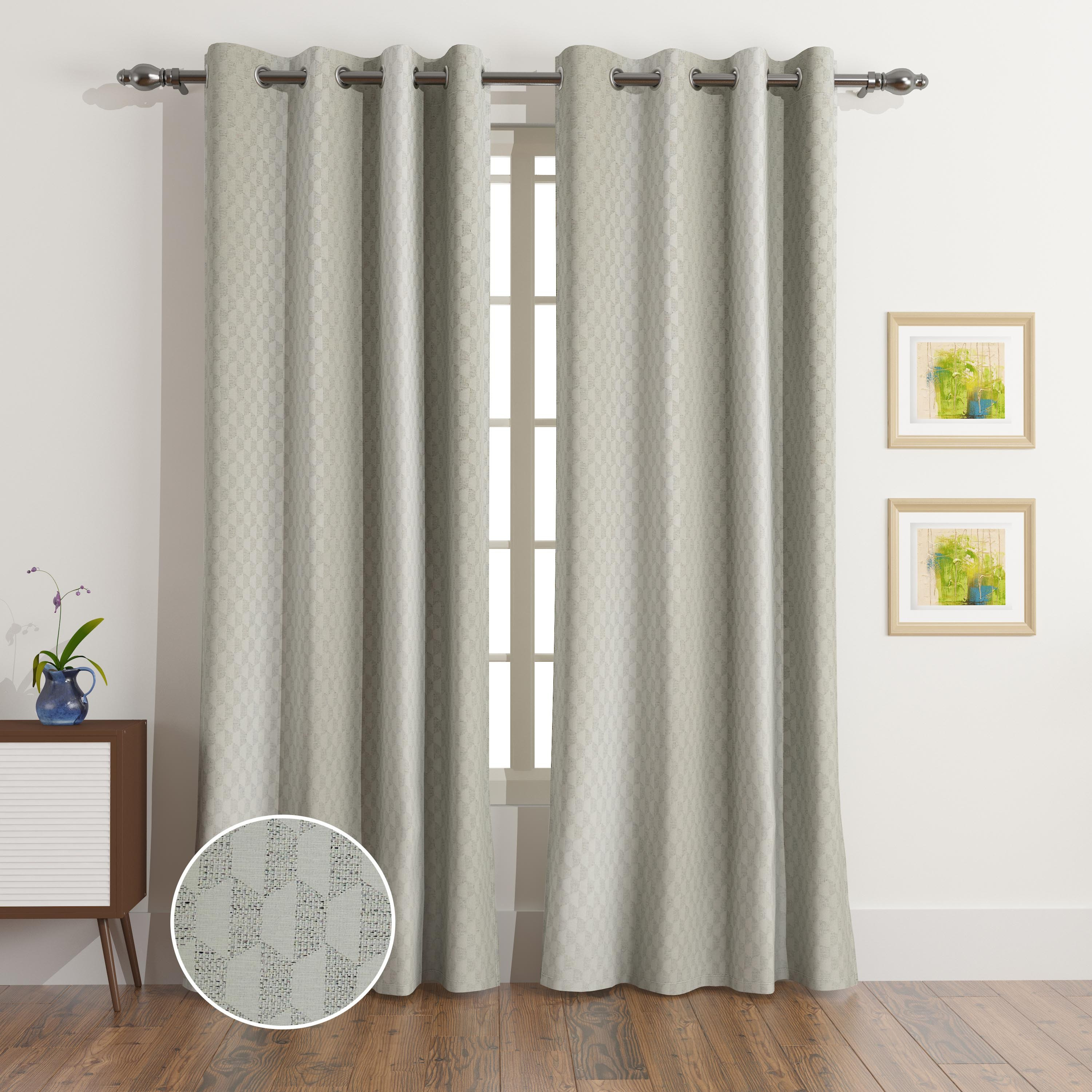 طقم ستائر جاكار طويلة جدًا قطعتين هيكسا من أرتيزان - 135x300 سم-hbxhomeware-hbxlivingroom-image-1