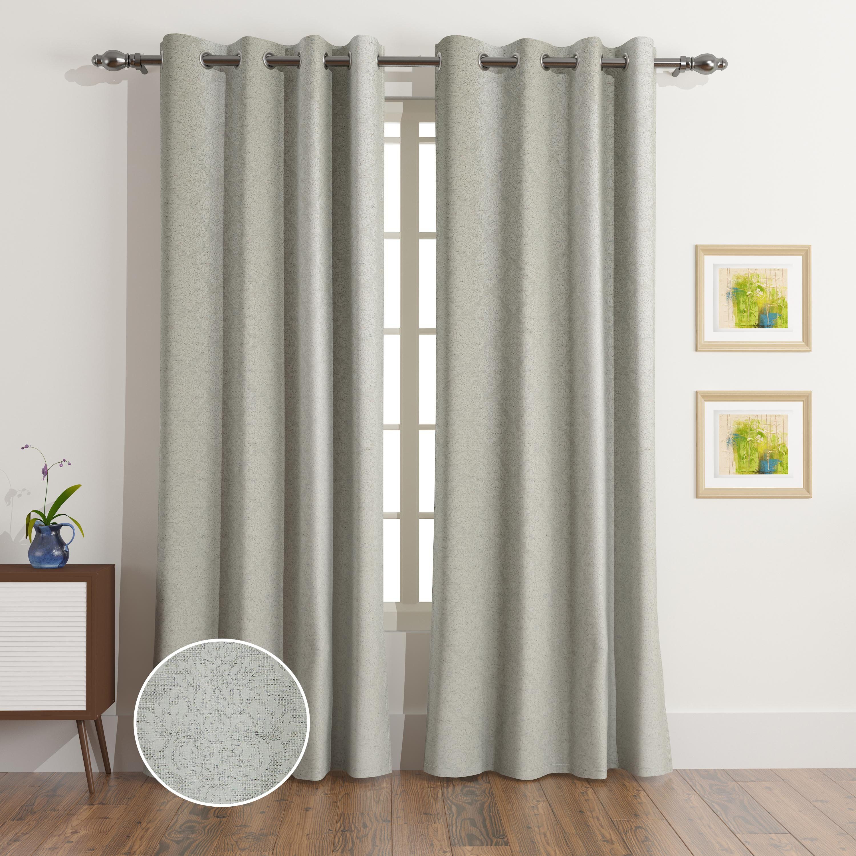طقم ستائر جاكار طويلة جدًا قطعتين دمشق من أرتيزان - 135x300 سم-hbxhomeware-hbxlivingroom-image-1