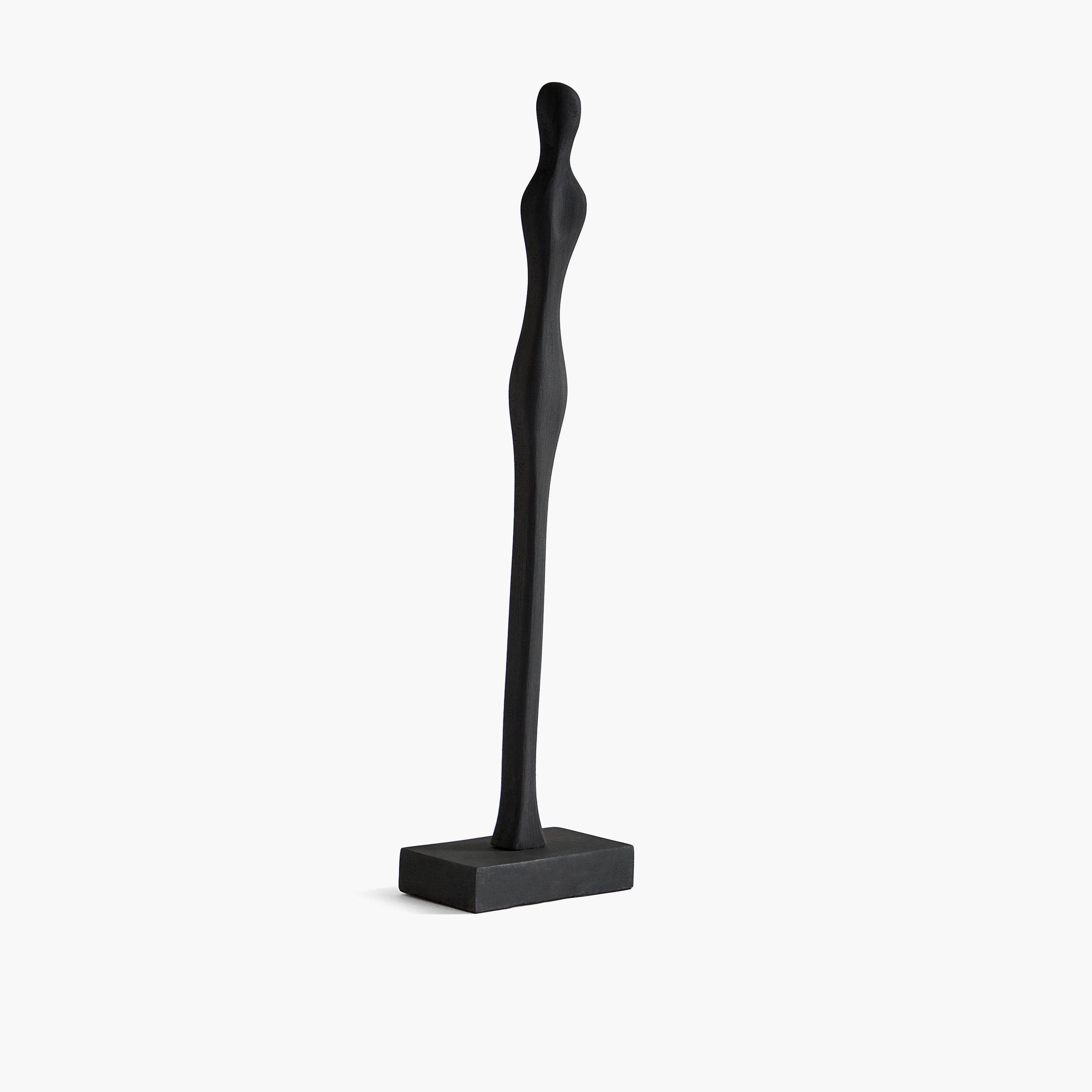 ديكور طاولة تمثال إنسان خشبي مع قاعدة خشبية من رايون - 12x7.5x48 سم-hbxhomeware-homedecor-figurinesandornaments-image-4