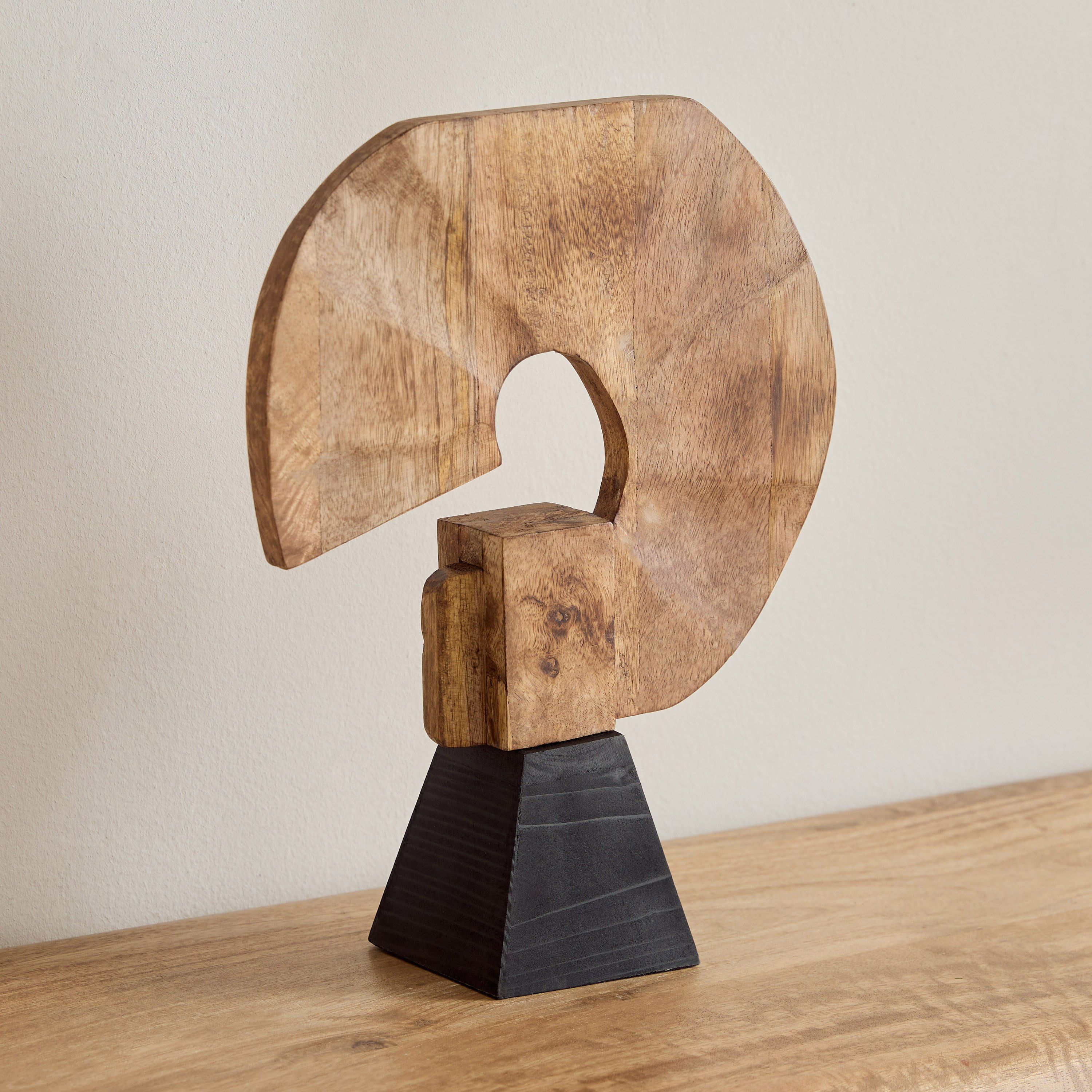 Rayon Wooden Abstract Table Accent with Base - 25x10x33.5 cm-hbxhomeware-homedecor-figurinesandornaments-image-1