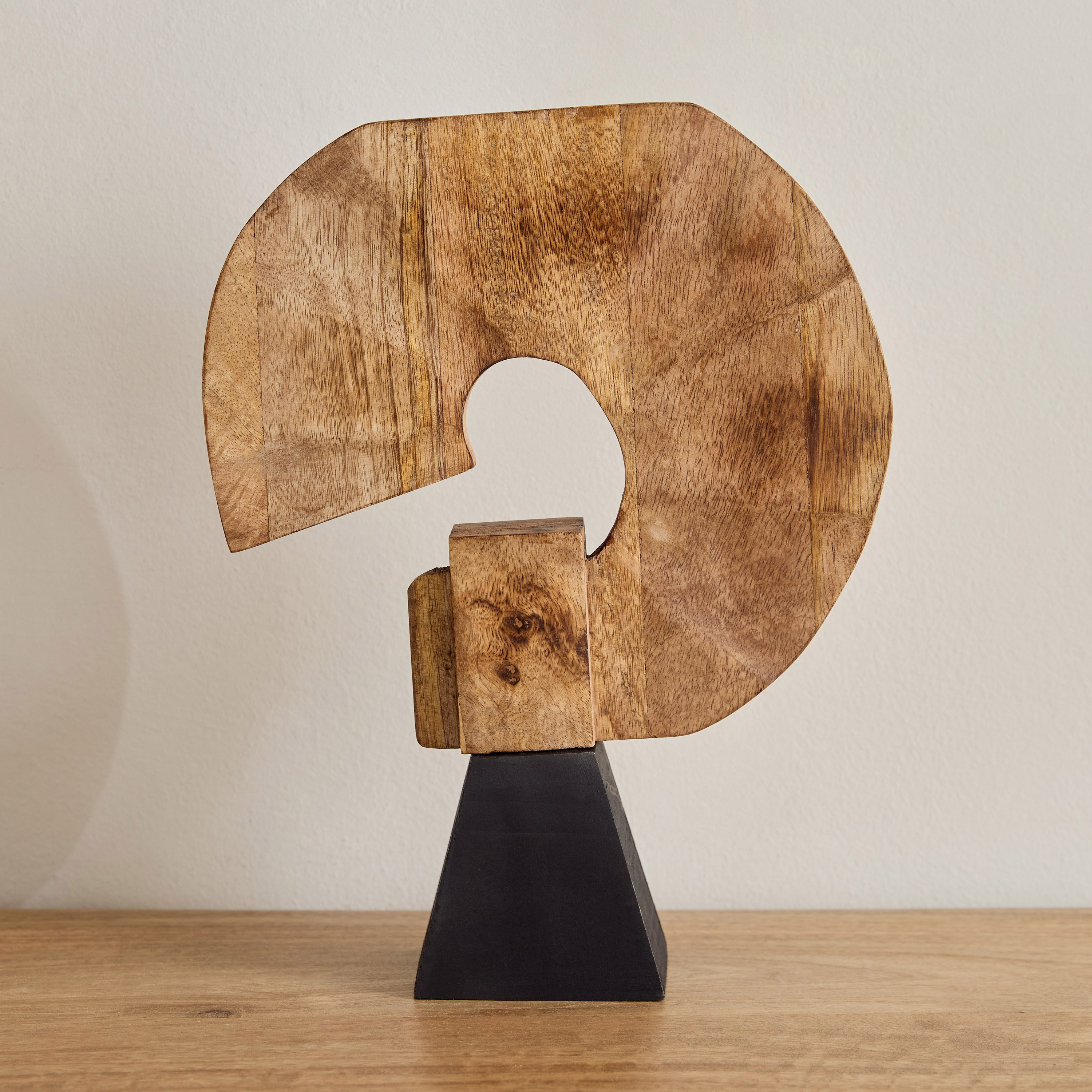 Rayon Wooden Abstract Table Accent with Base - 25x10x33.5 cm-hbxhomeware-homedecor-figurinesandornaments-image-2