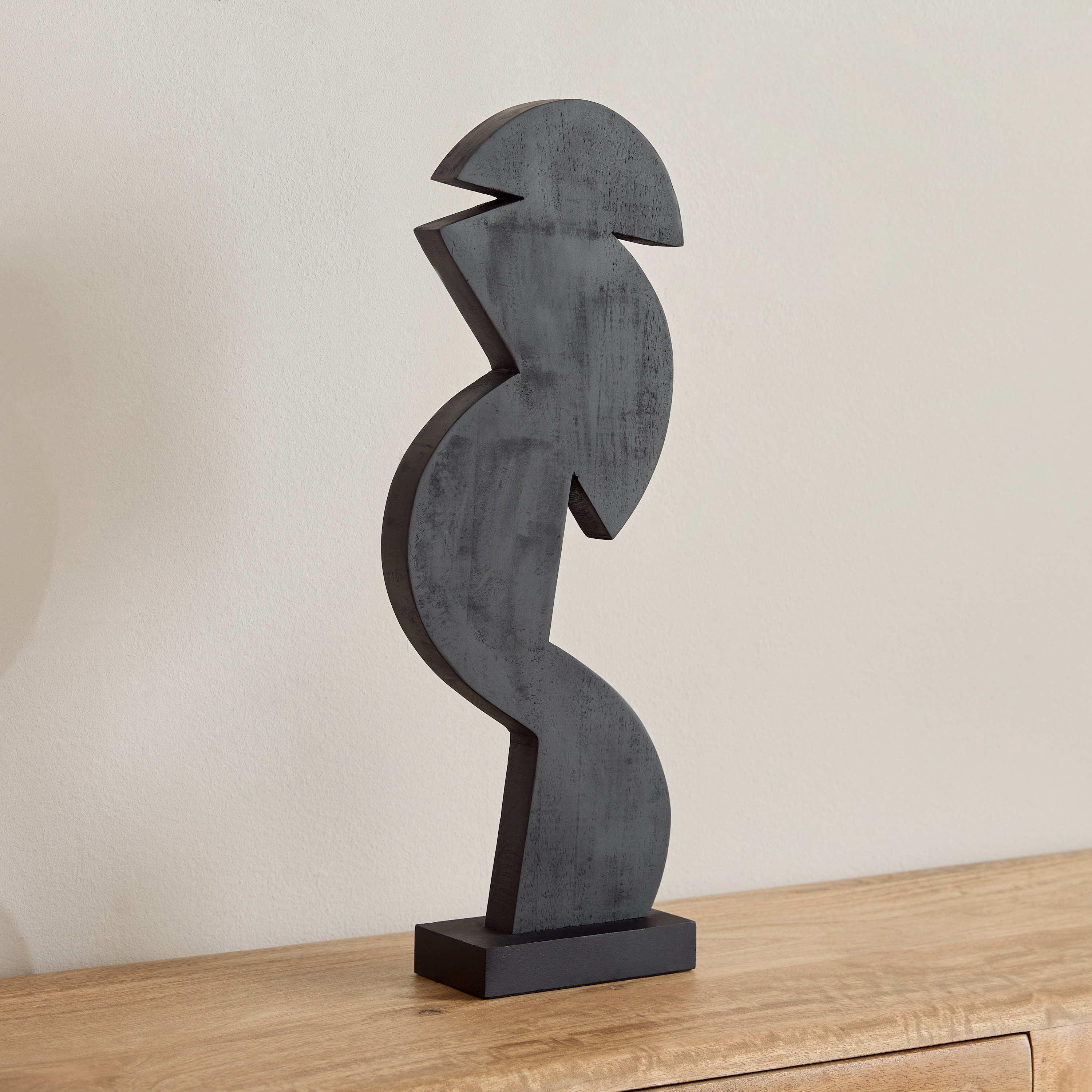 Rayon Wooden Abstract Table Accent with Base - 15.5x7.5x47.5 cm-hbxhomeware-homedecor-figurinesandornaments-image-4
