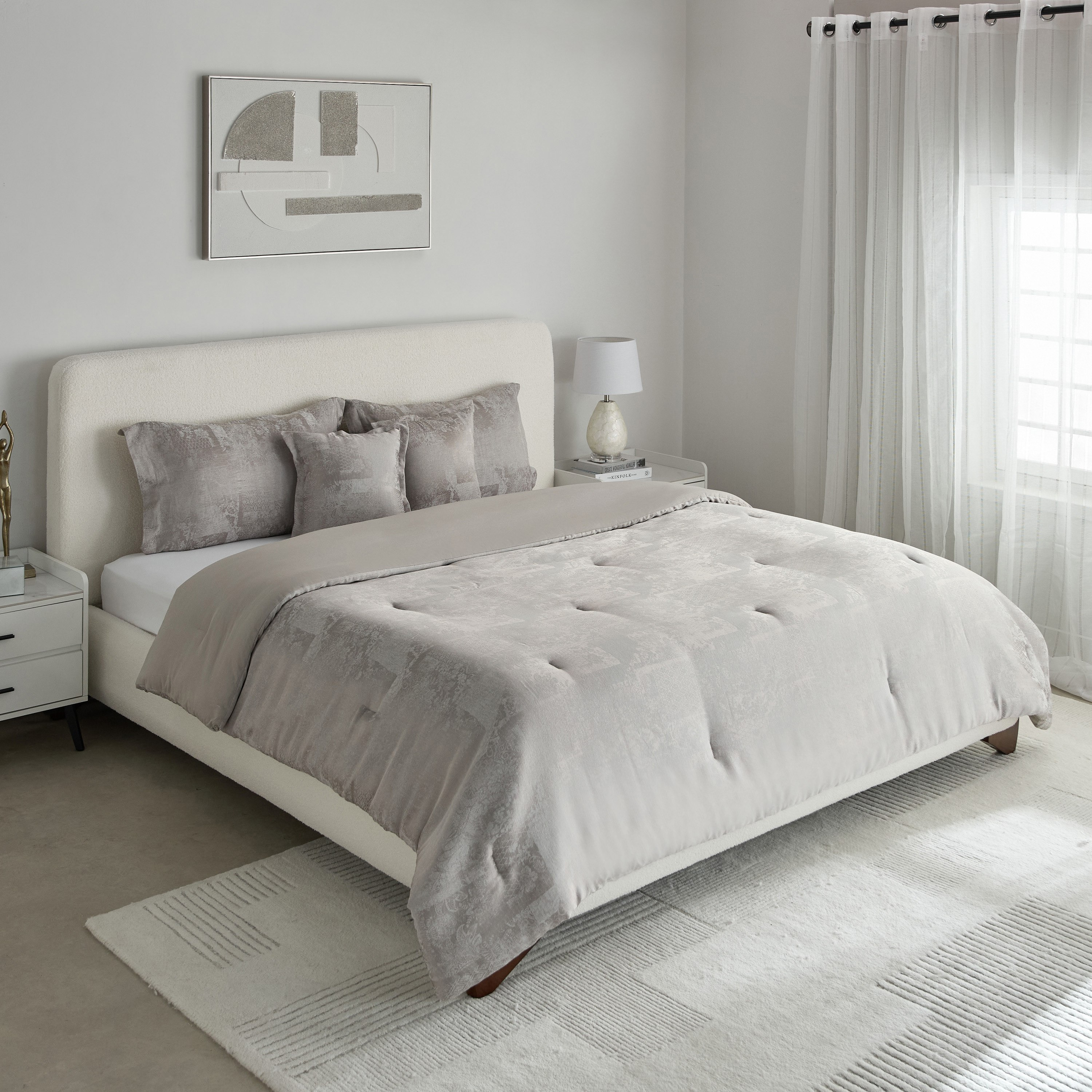 Whitebliss Ornate 5-Piece Jacquard King Comforter Set - 220x240 cm-hbxhomeware-hbxbedroom-image-2