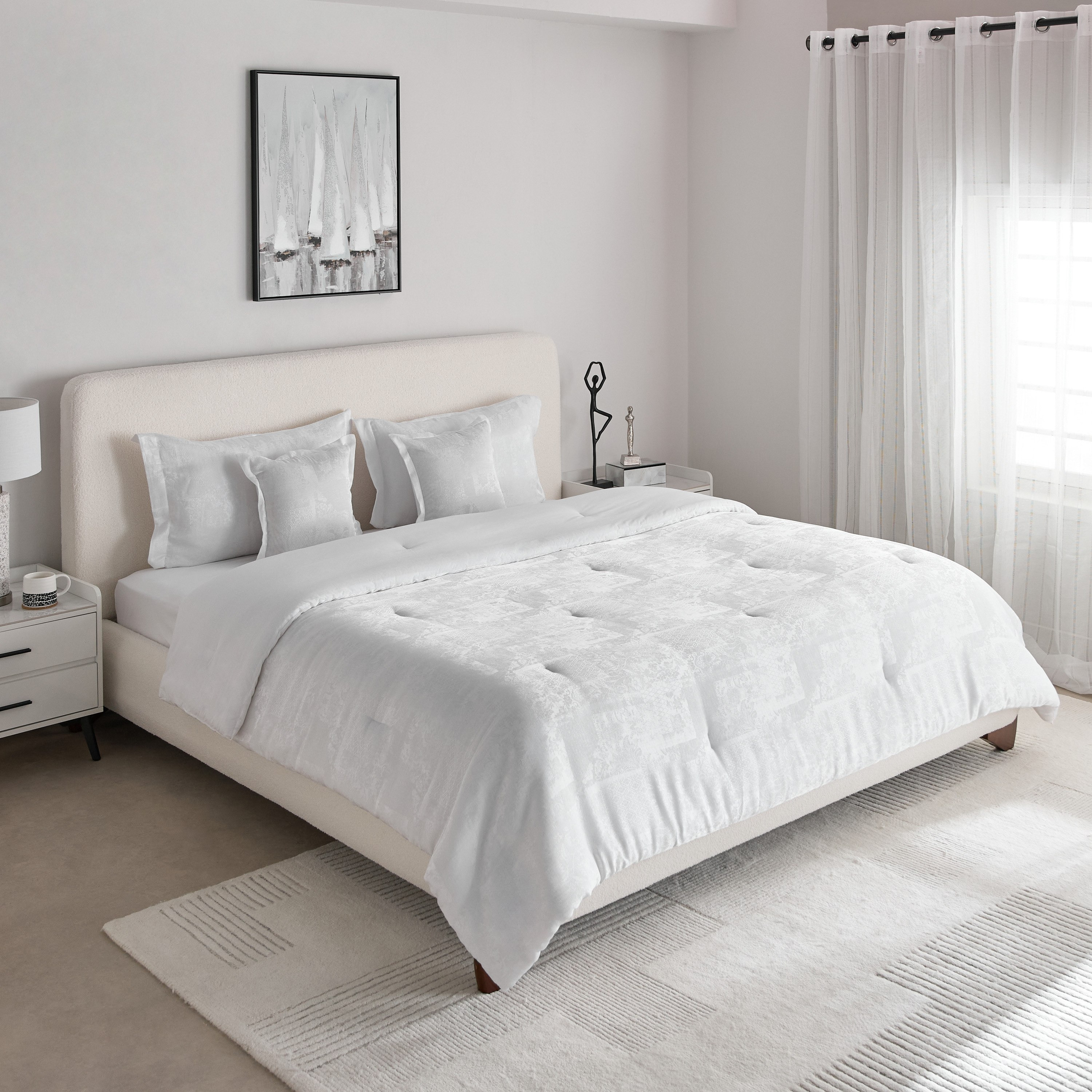 Whitebliss Ornate 5-Piece Jacquard King Comforter Set - 220x240 cm-hbxhomeware-hbxbedroom-image-2