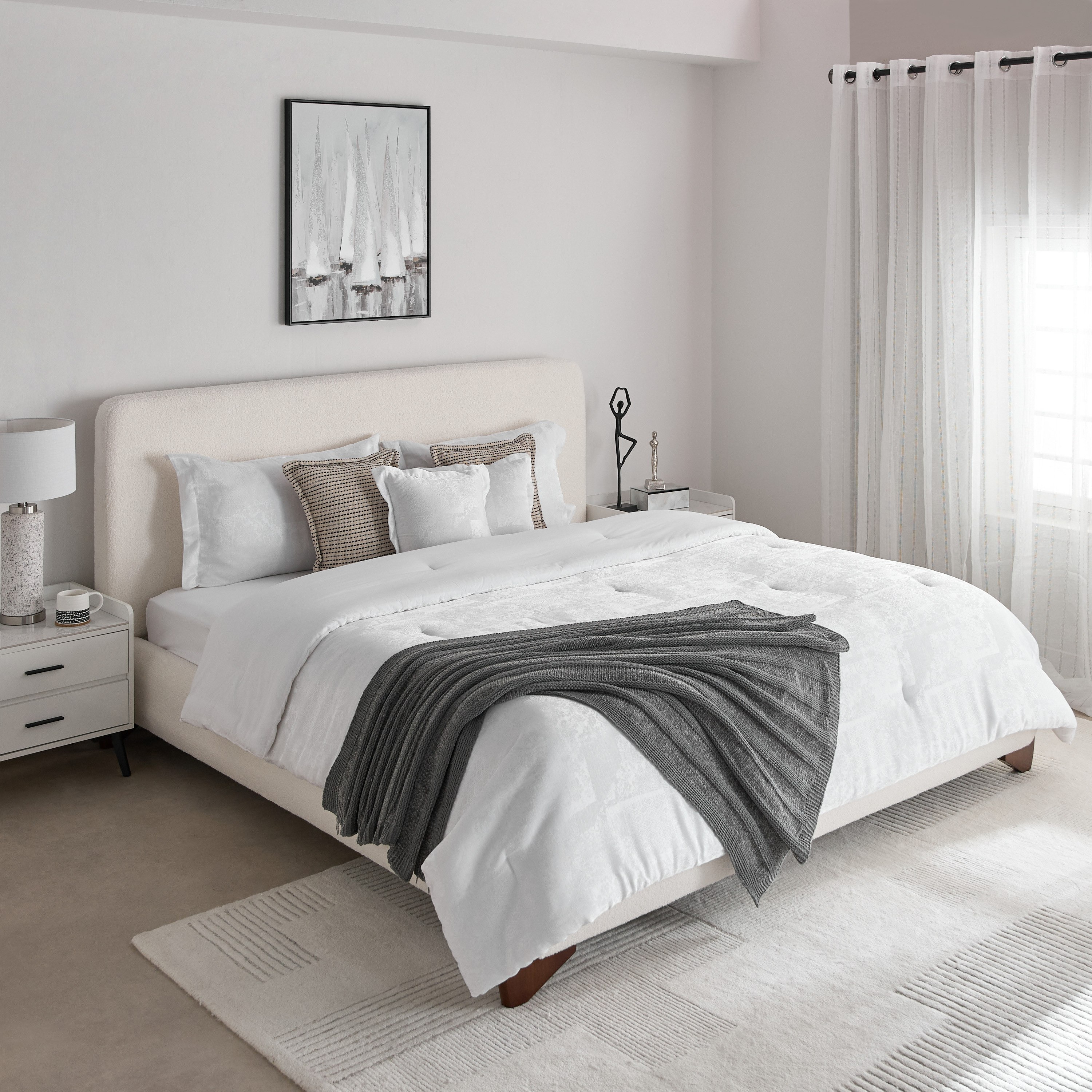 Whitebliss Ornate 5-Piece Jacquard King Comforter Set - 220x240 cm-hbxhomeware-hbxbedroom-image-9