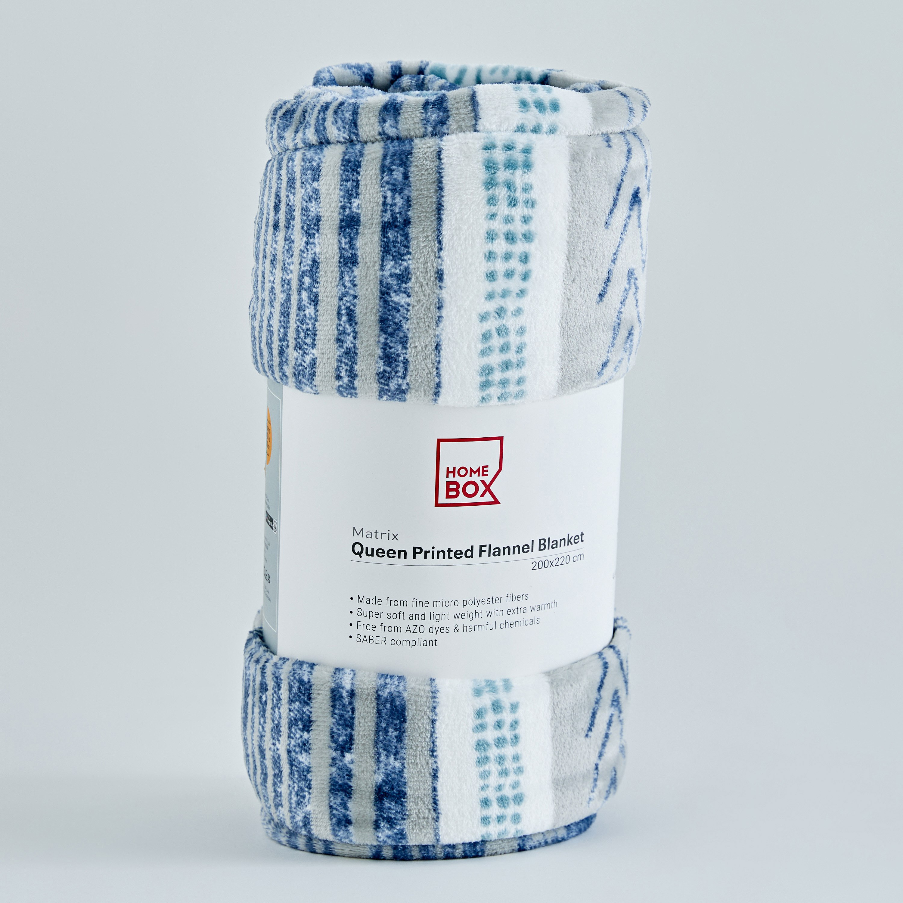 Matrix Enzo Printed Flannel Queen Blanket - 200x220 cm-hbxhomeware-hbxbedroom-image-7