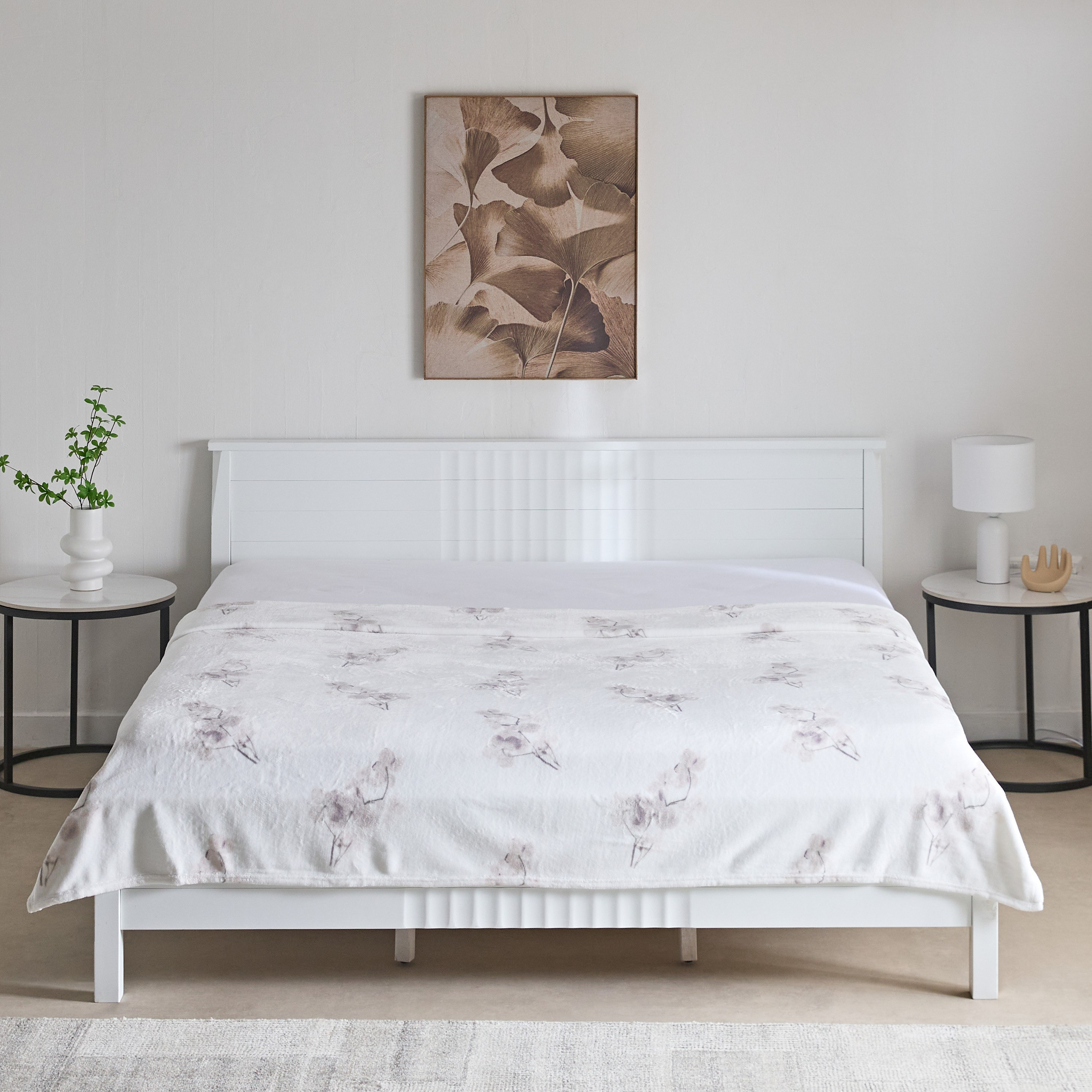 بطانية فلانيل كوين بِطبعات سيان من ماتريكس - 200x220 سم-hbxhomeware-hbxbedroom-image-2