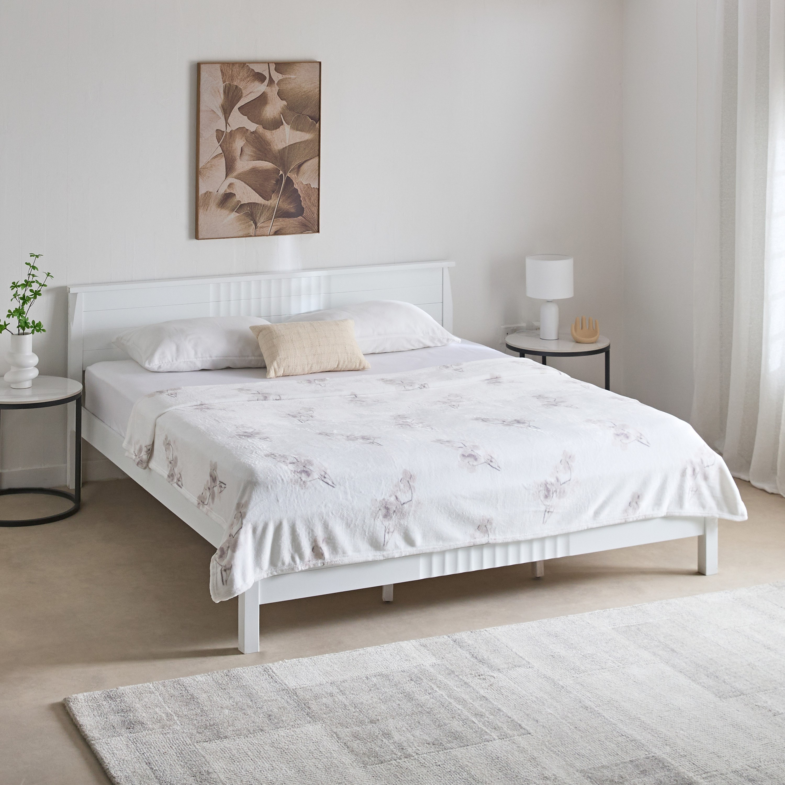 بطانية فلانيل كوين بِطبعات سيان من ماتريكس - 200x220 سم-hbxhomeware-hbxbedroom-image-6