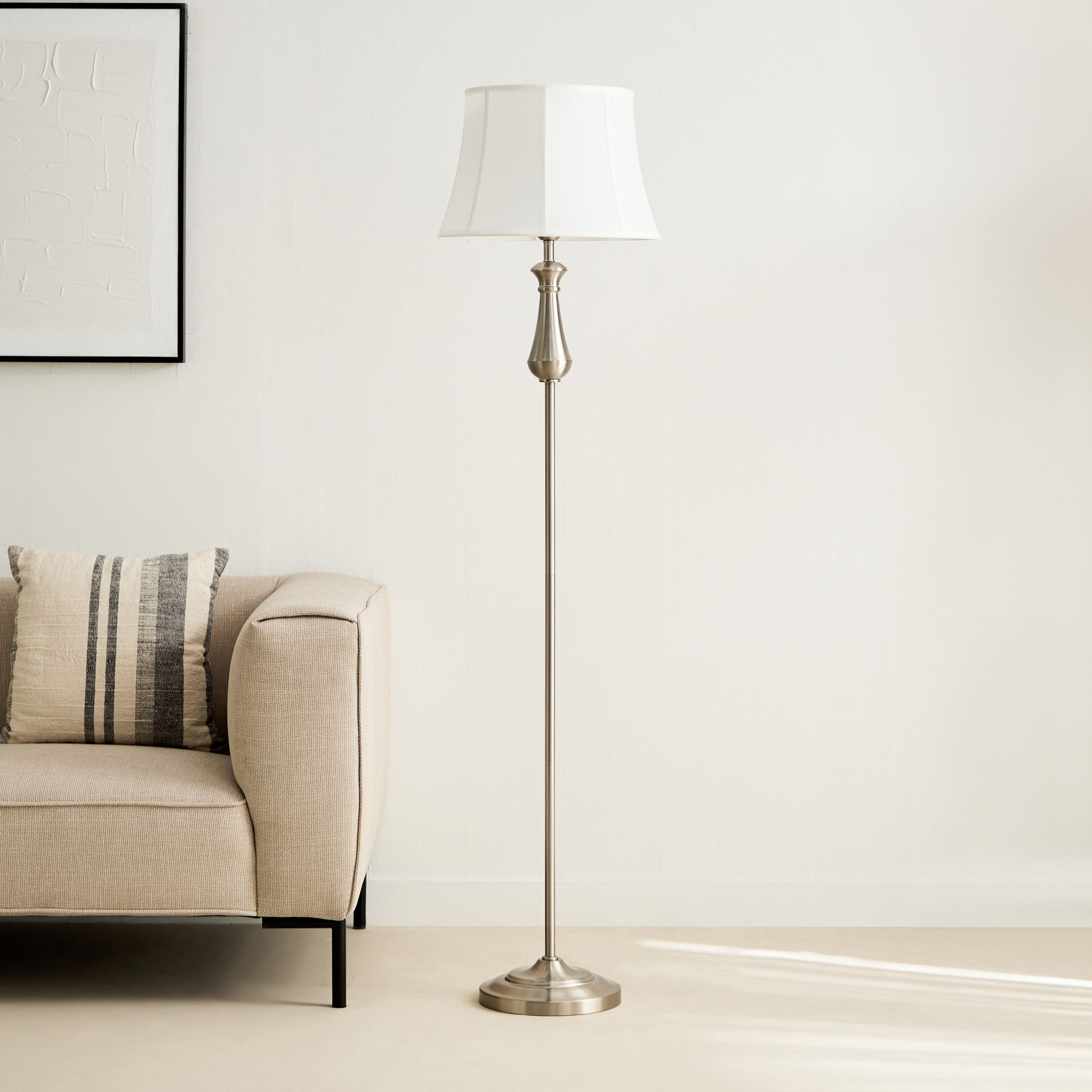 Deme Grame Metal Floor Lamp with Linen Shade - 167 cm-PROMO_HB_AE_B1G1_250925-image-1