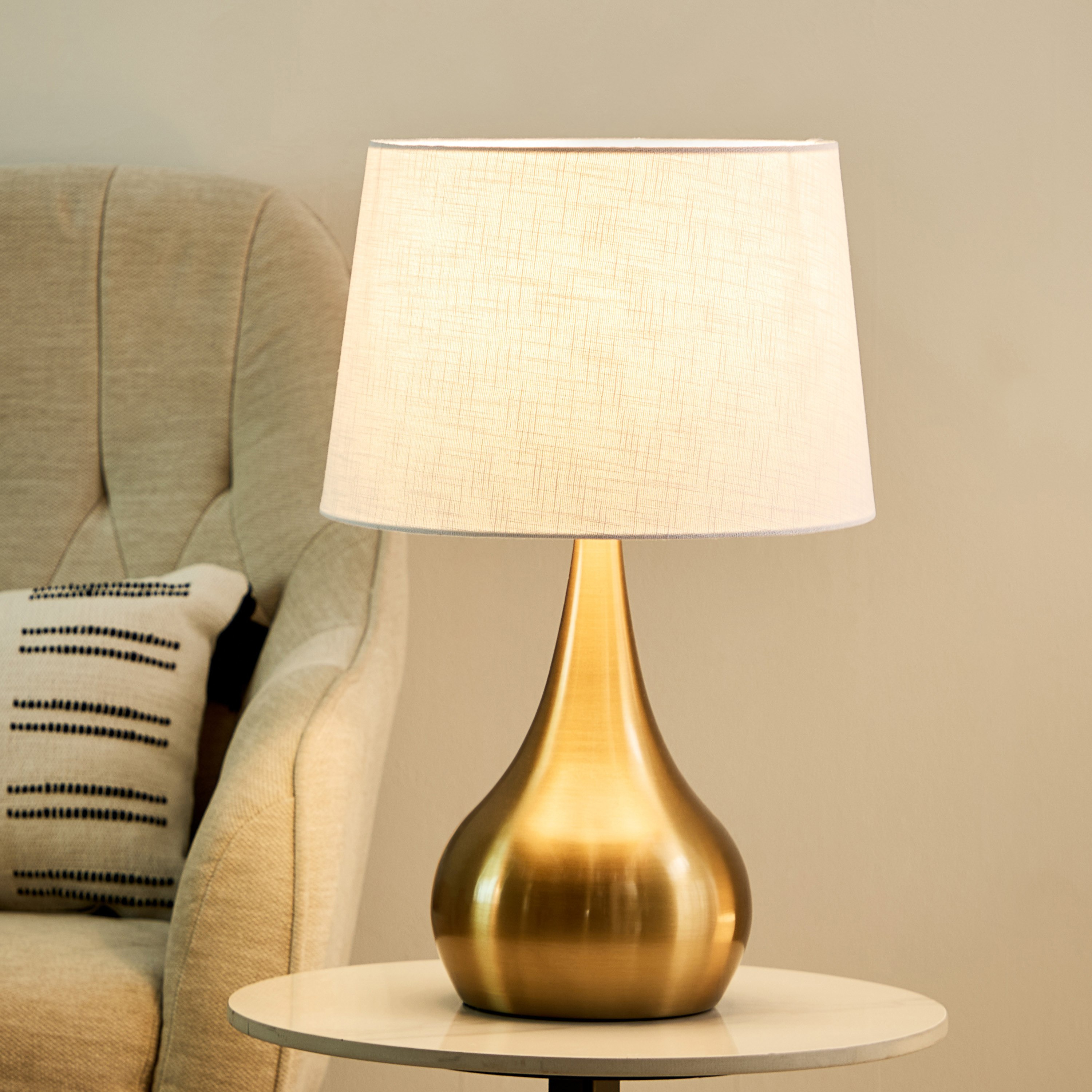 Antark Metal Table Lamp with Linen Shade - 30x48 cm-PROMO_HB_AE_B1G1_250925-image-2