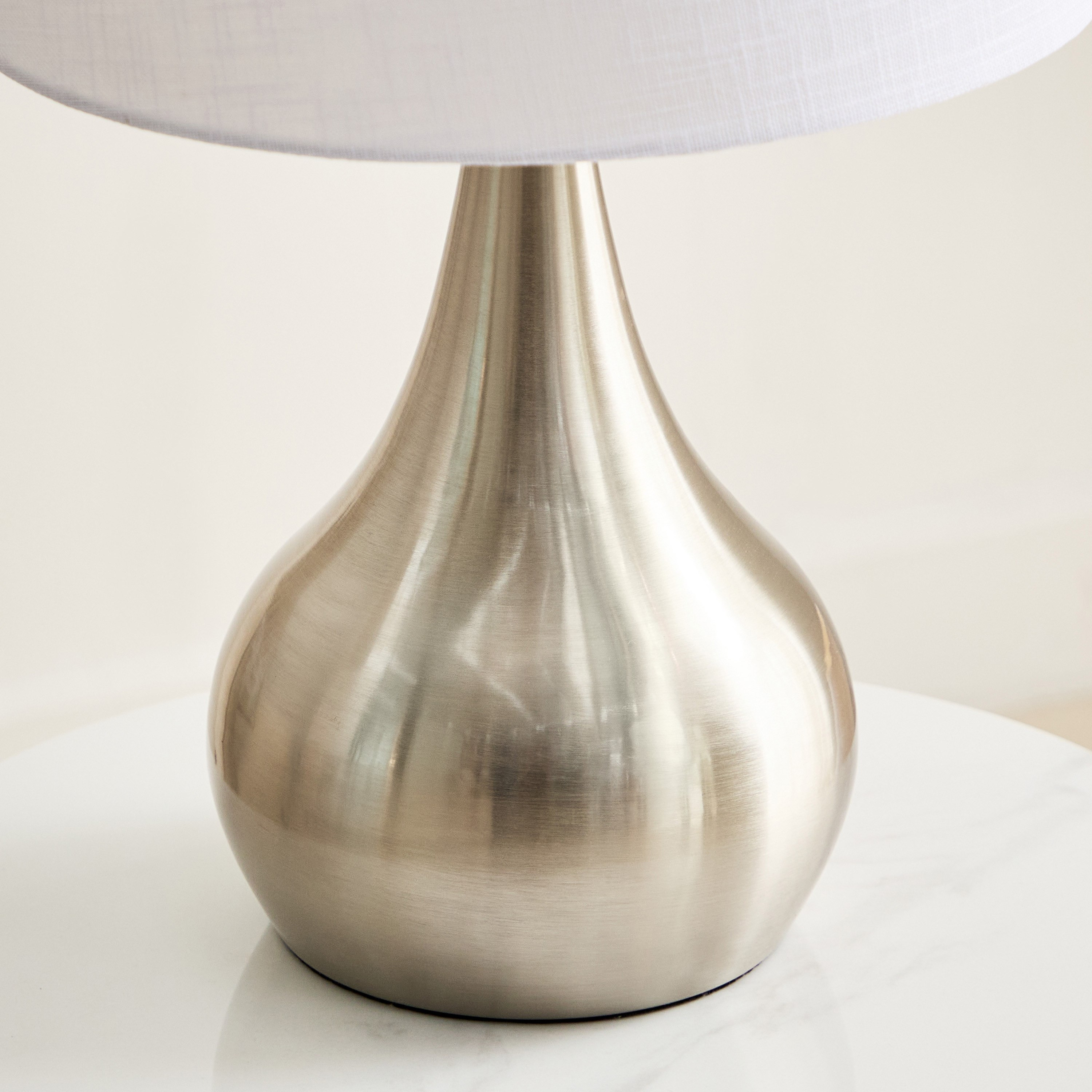 Antark Metal Table Lamp with Linen Shade - 30x48 cm-hbxbedroom-lighting-tablelamps-image-3