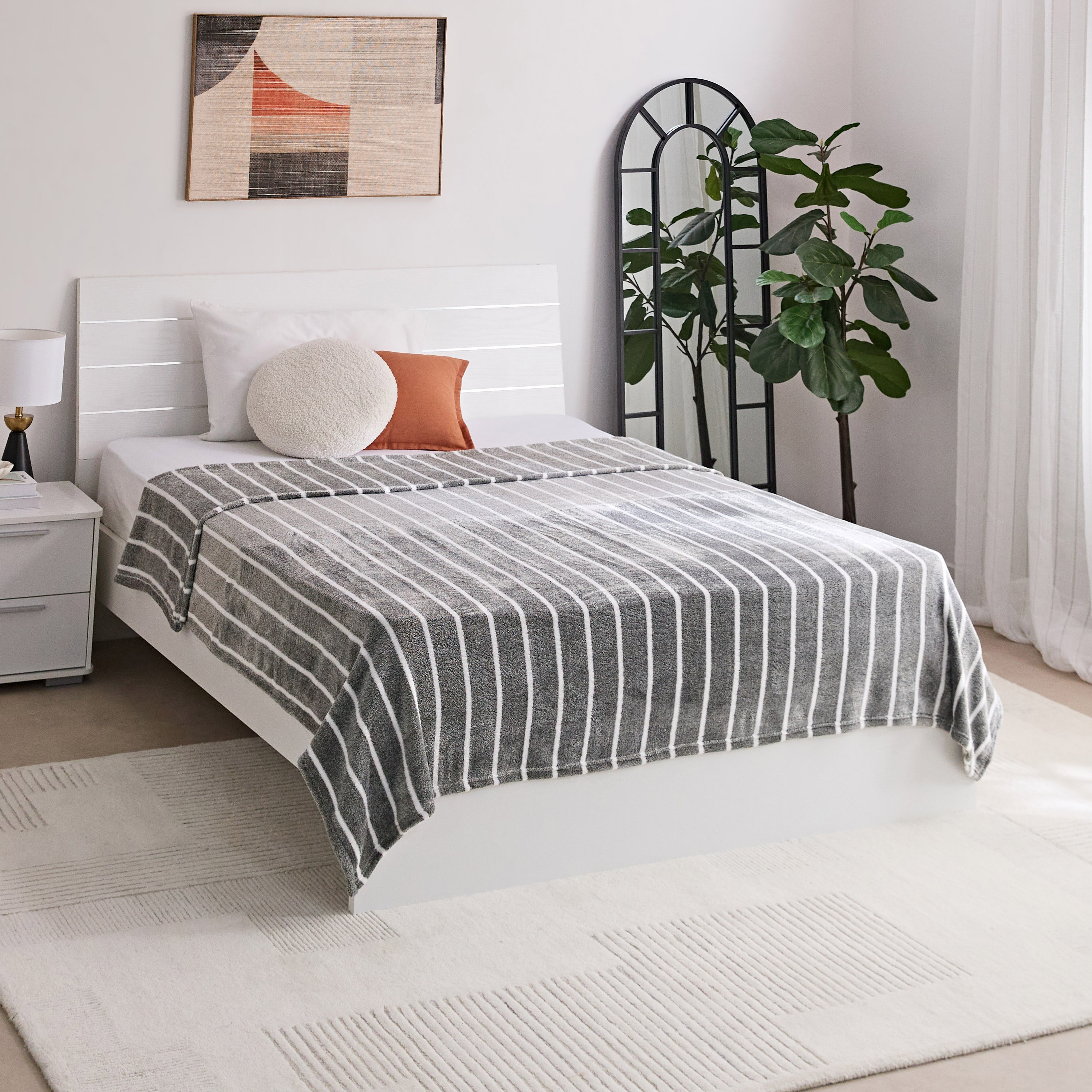 بطانية كوين مخططة واي دي من لينوا - 200x220 سم-hbxhomeware-hbxbedroom-image-6