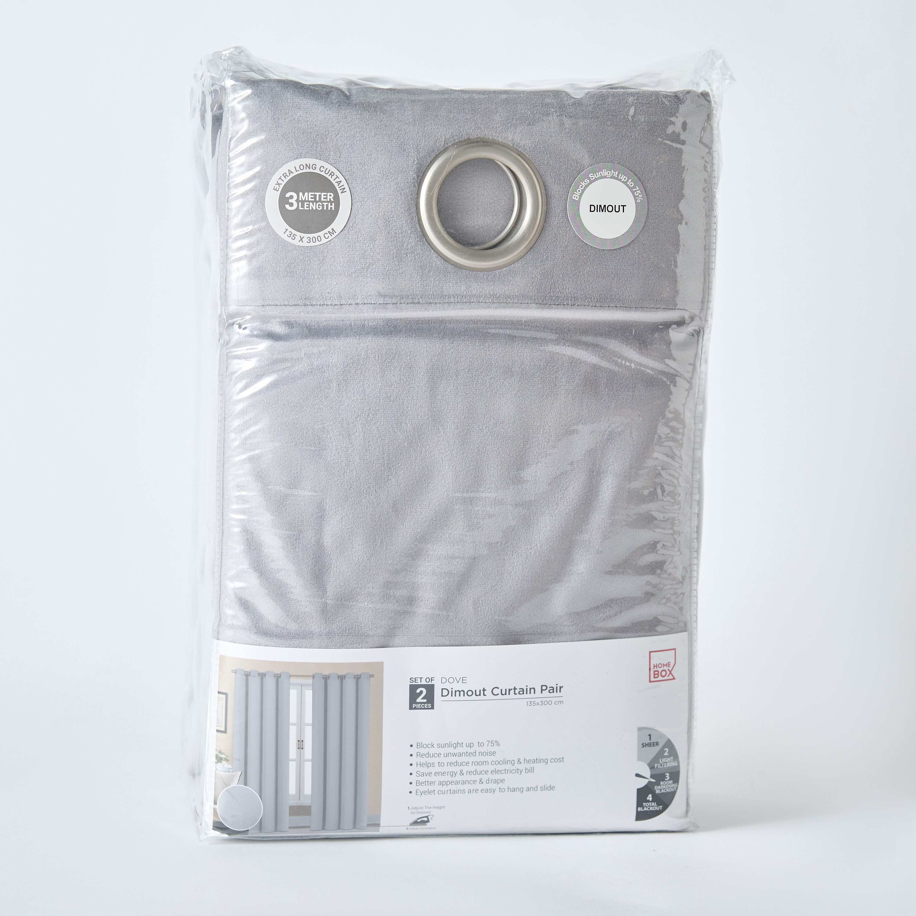 طقم ستائر مخملية ديموت طويلة جدًا قطعتين من دوف - 135x300 سم-PROMO_HB_AE_B1G1_250925-image-4