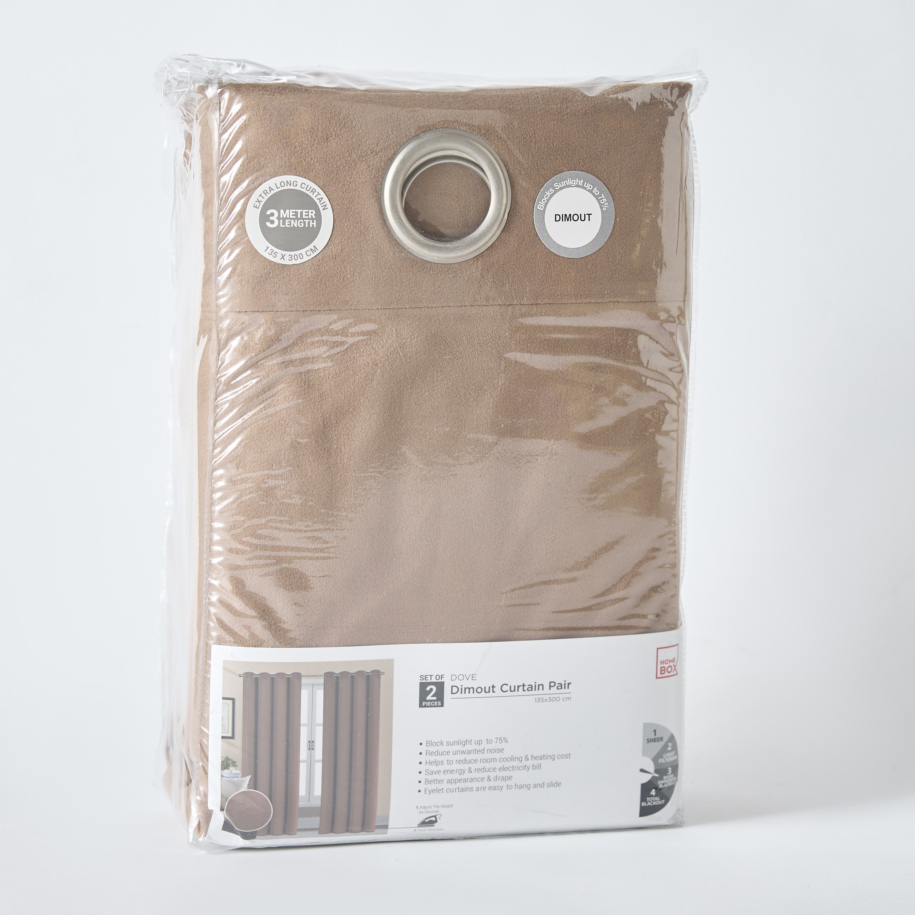 طقم ستائر مخملية ديموت طويلة جدًا قطعتين من دوف - 135x300 سم-hbxhomeware-hbxlivingroom-image-4