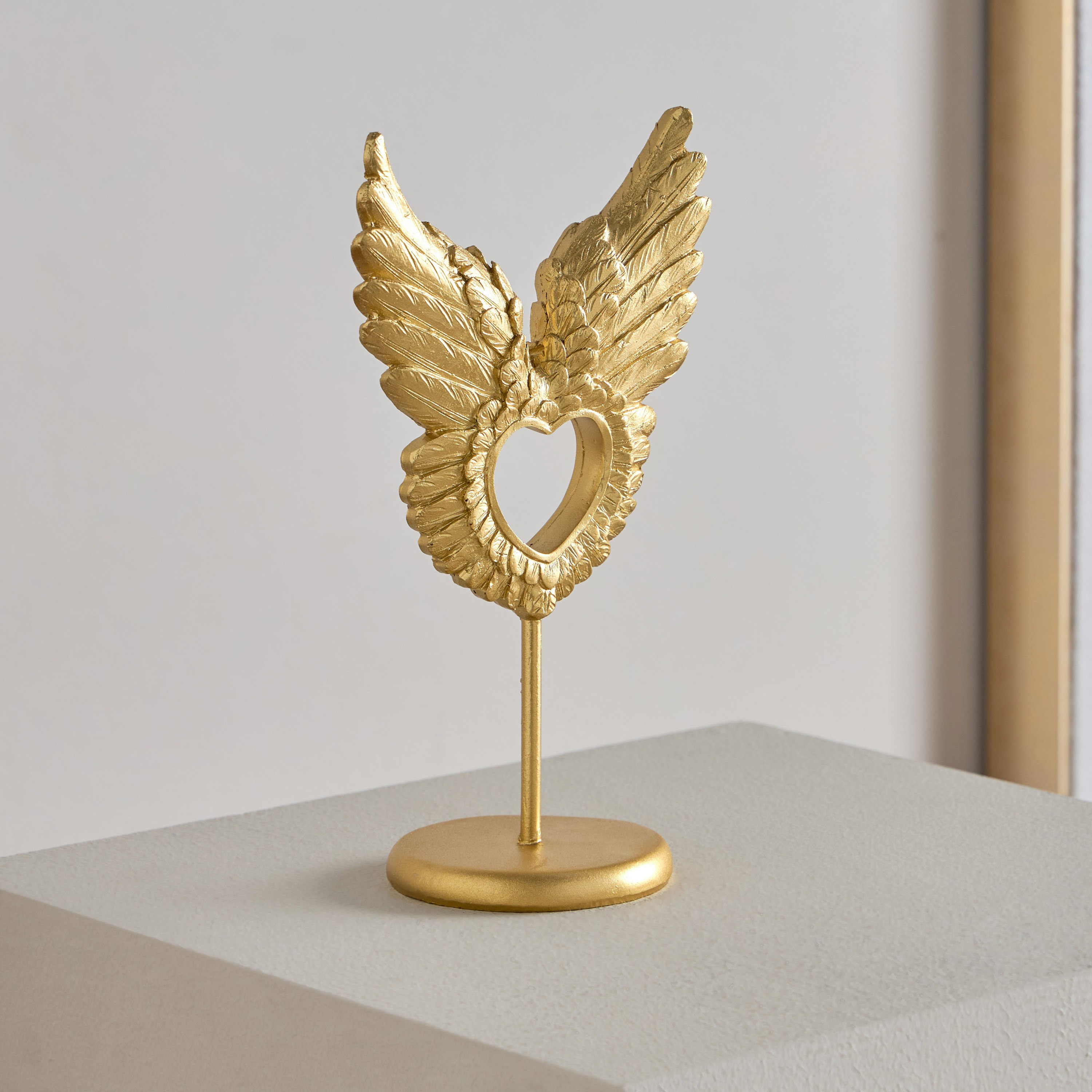 Wren Polyresin Wing Heart On Decorative Accent - 13x7.5x22.5 cm-hbxhomeware-homedecor-figurinesandornaments-image-1