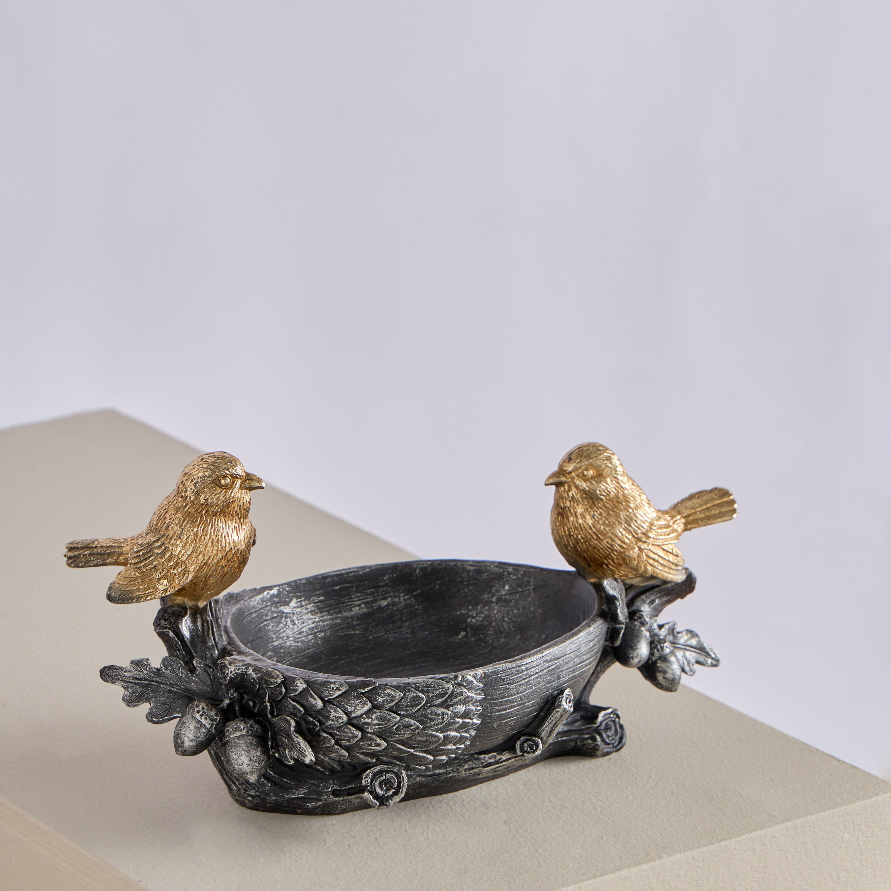 Wren Polyresin Bird Decorative Platter - 29x15x14 cm-PROMO_HB_AE_B1G1_250925-image-2
