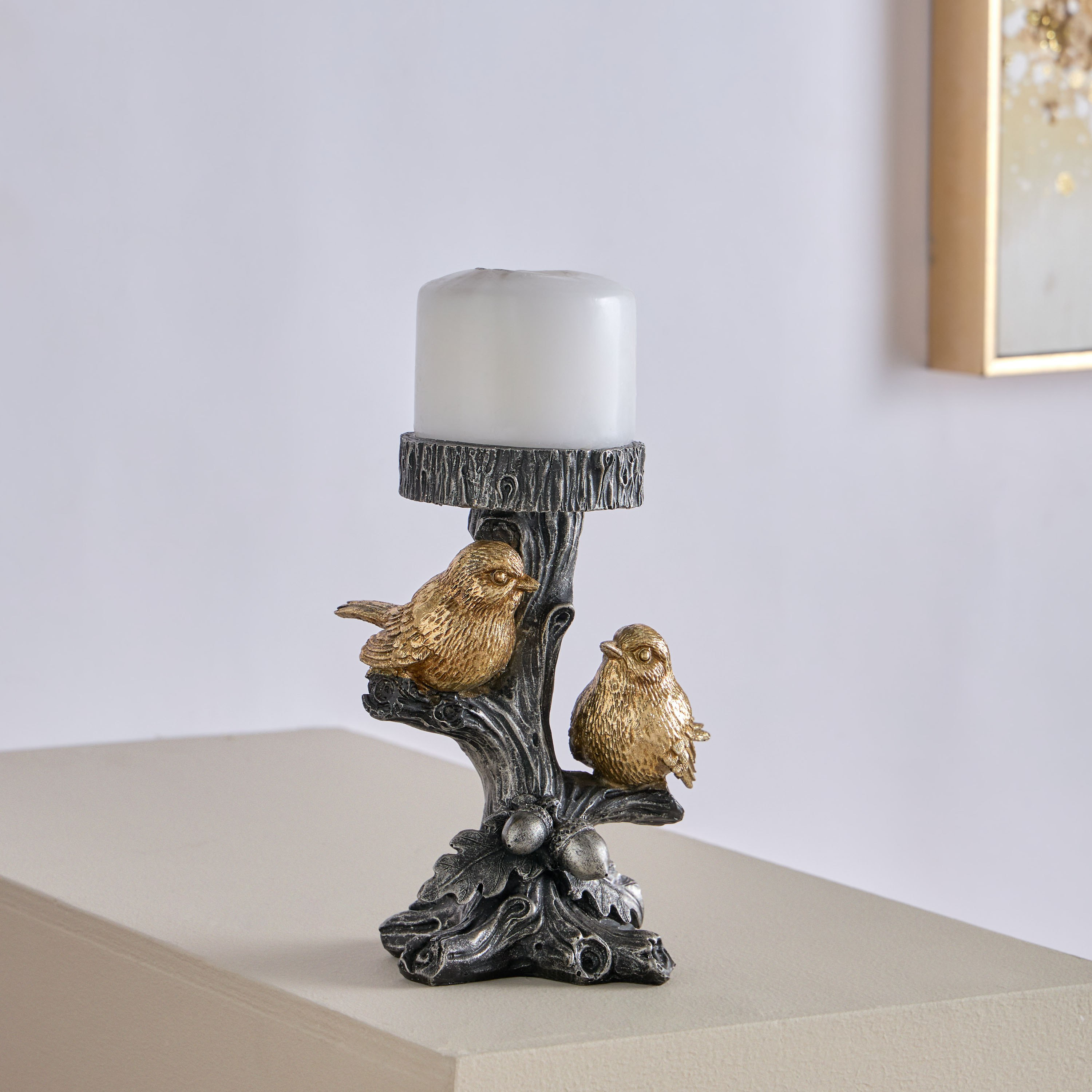 Wren Bird with Tealight Holder - 15.5x11.5x19.5 cm-hbxlivingroom-decorandaccessories-candleholders-image-2