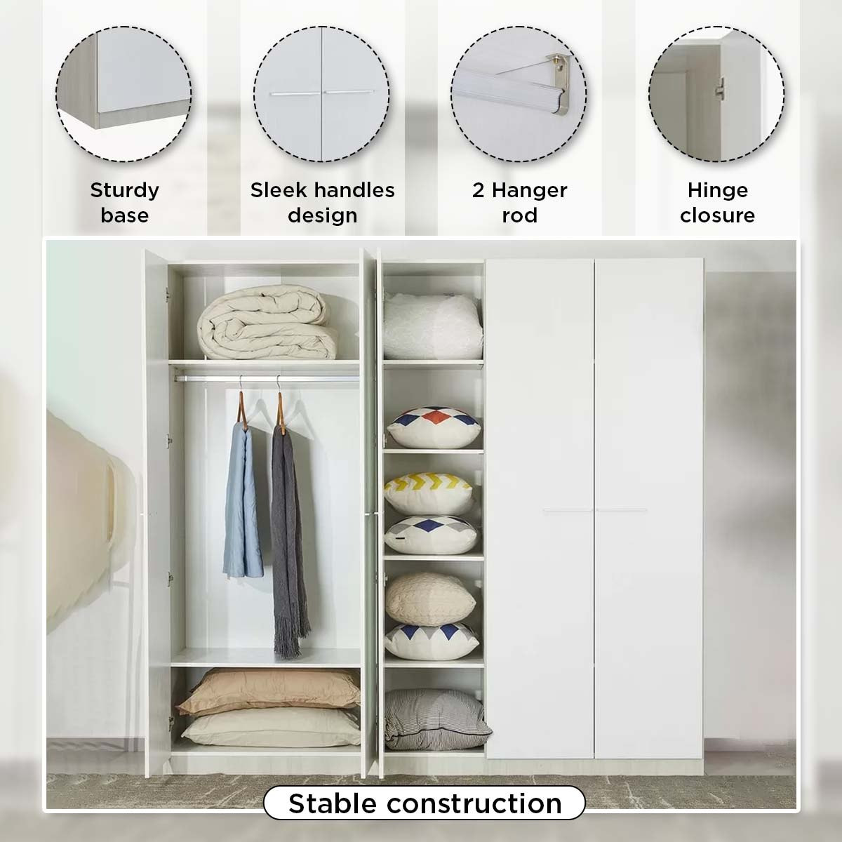 خزانة ملابس 5 أبواب بمرآة من فييستا-hbxfurniture-wardrobes-image-11