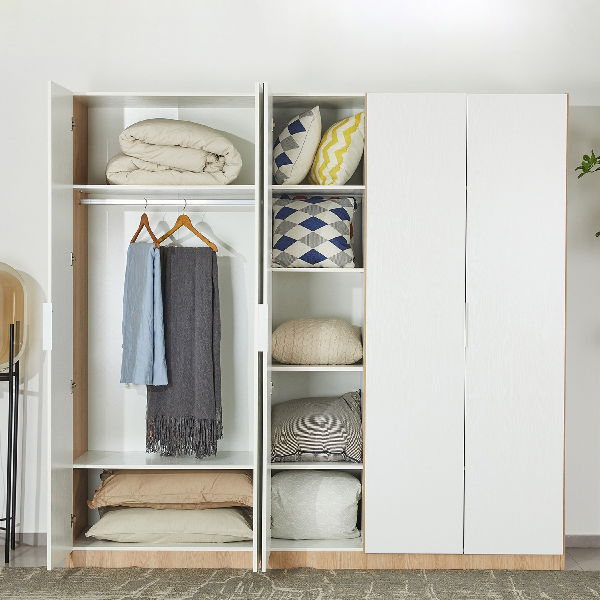 خزانة ملابس بـ5 أبواب ومرآة كاملة من ميلان-hbxfurniture-wardrobes-image-4