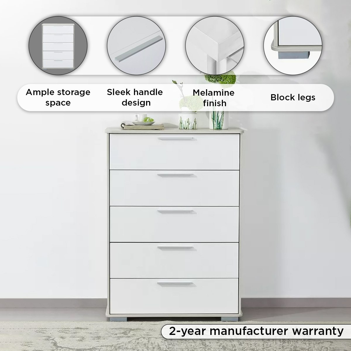 Fiesta Chest of 5-Drawers-hbxfurniture-dressersandchests-chestofdrawers-image-4
