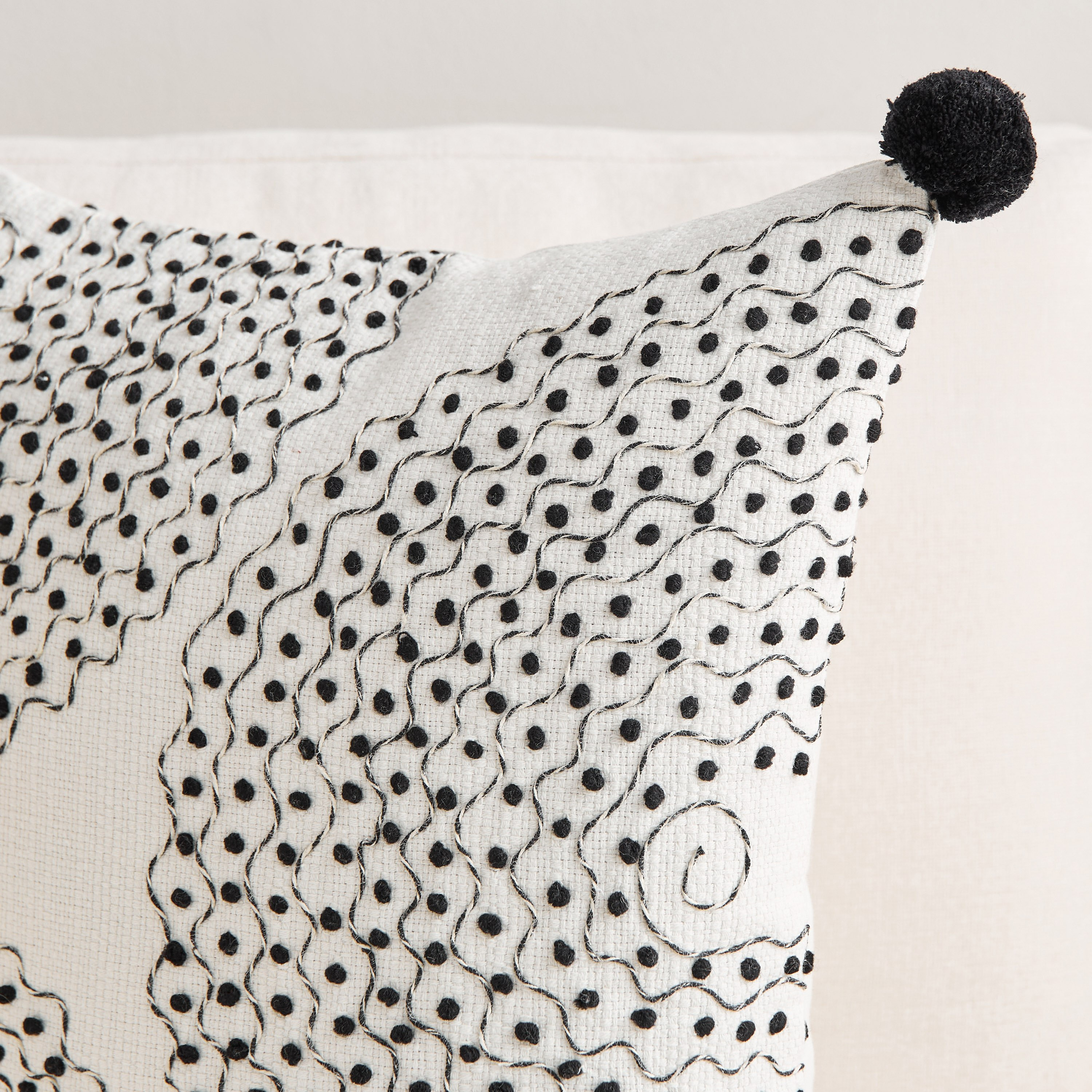 Albedo French Knot Arc Filled Cushion - 45x45 cm-hbxhomeware-hbxbedroom-image-2