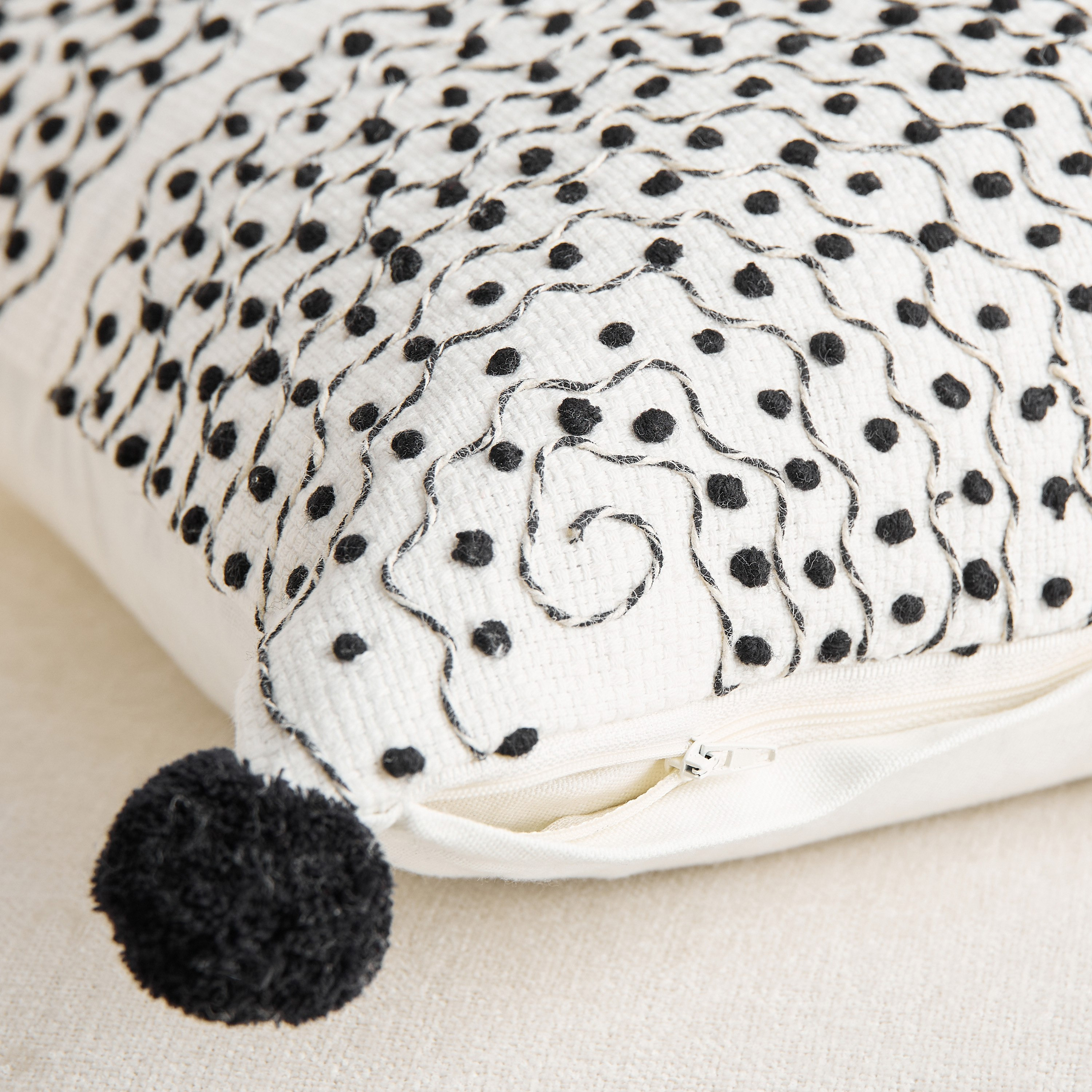 Albedo French Knot Arc Filled Cushion - 45x45 cm-hbxhomeware-hbxbedroom-image-3