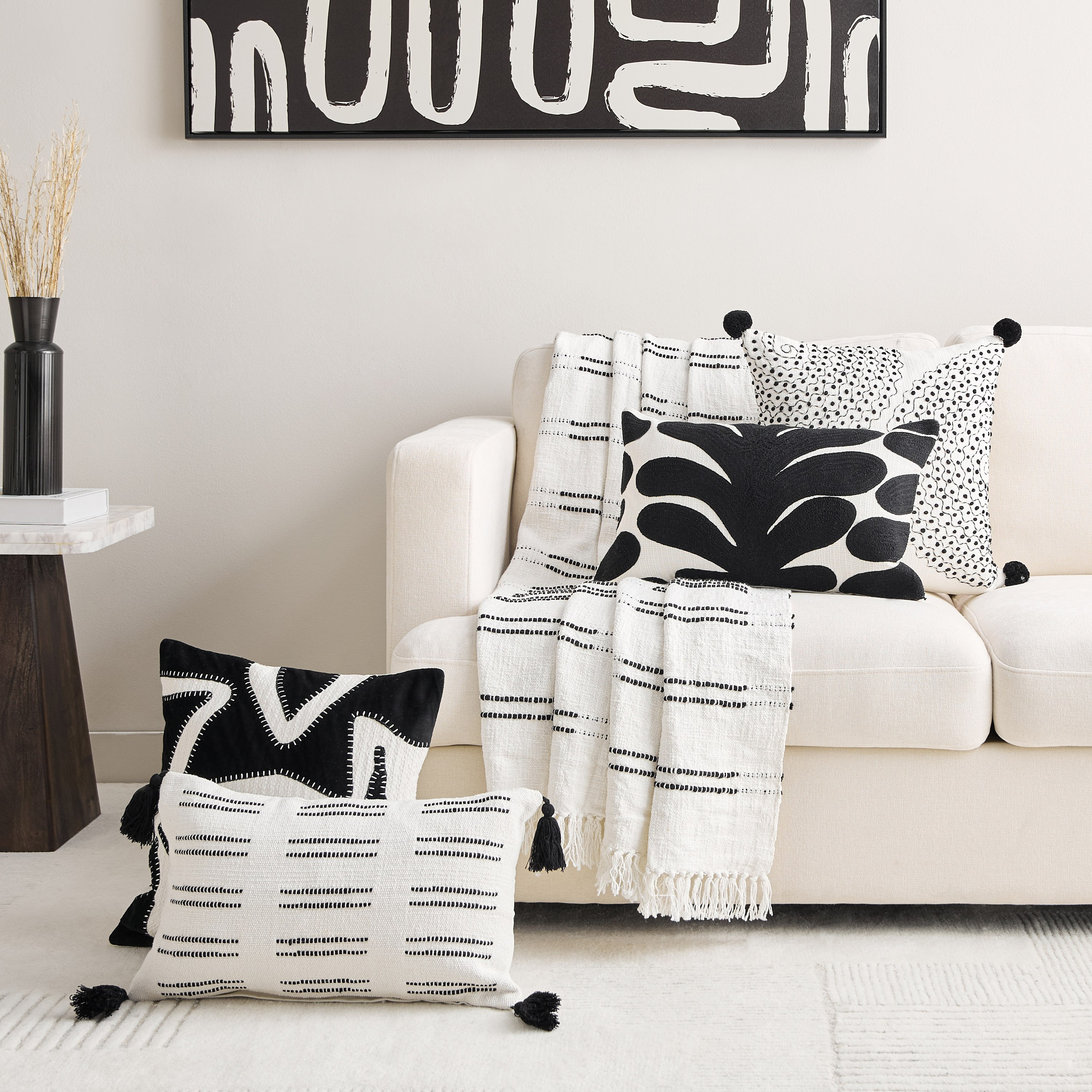Albedo French Knot Arc Filled Cushion - 45x45 cm-hbxhomeware-hbxbedroom-image-4