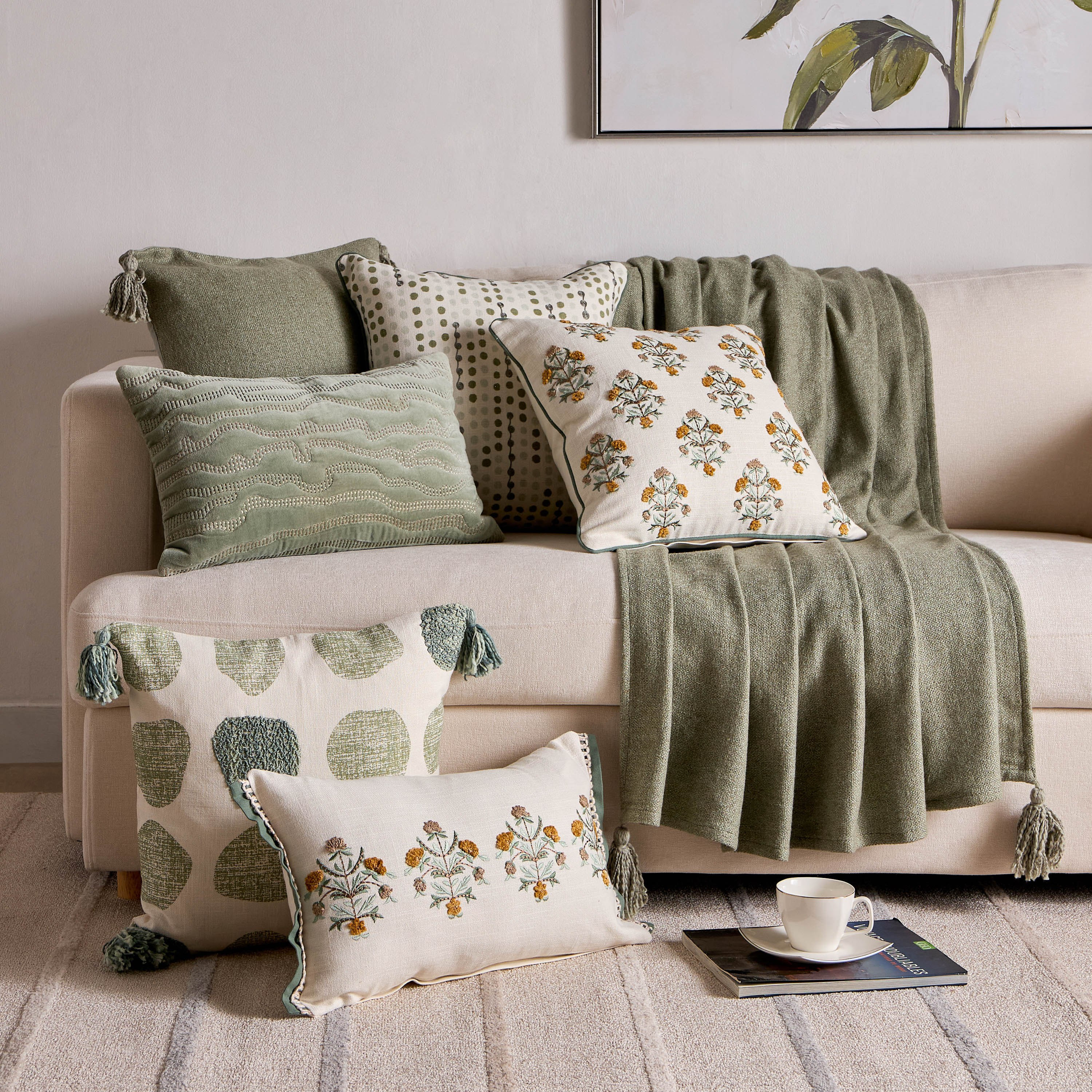 غطاء وسادة بتصميم أزهار من لاش - 45 × 45 سم-hbxhomeware-hbxbedroom-image-4