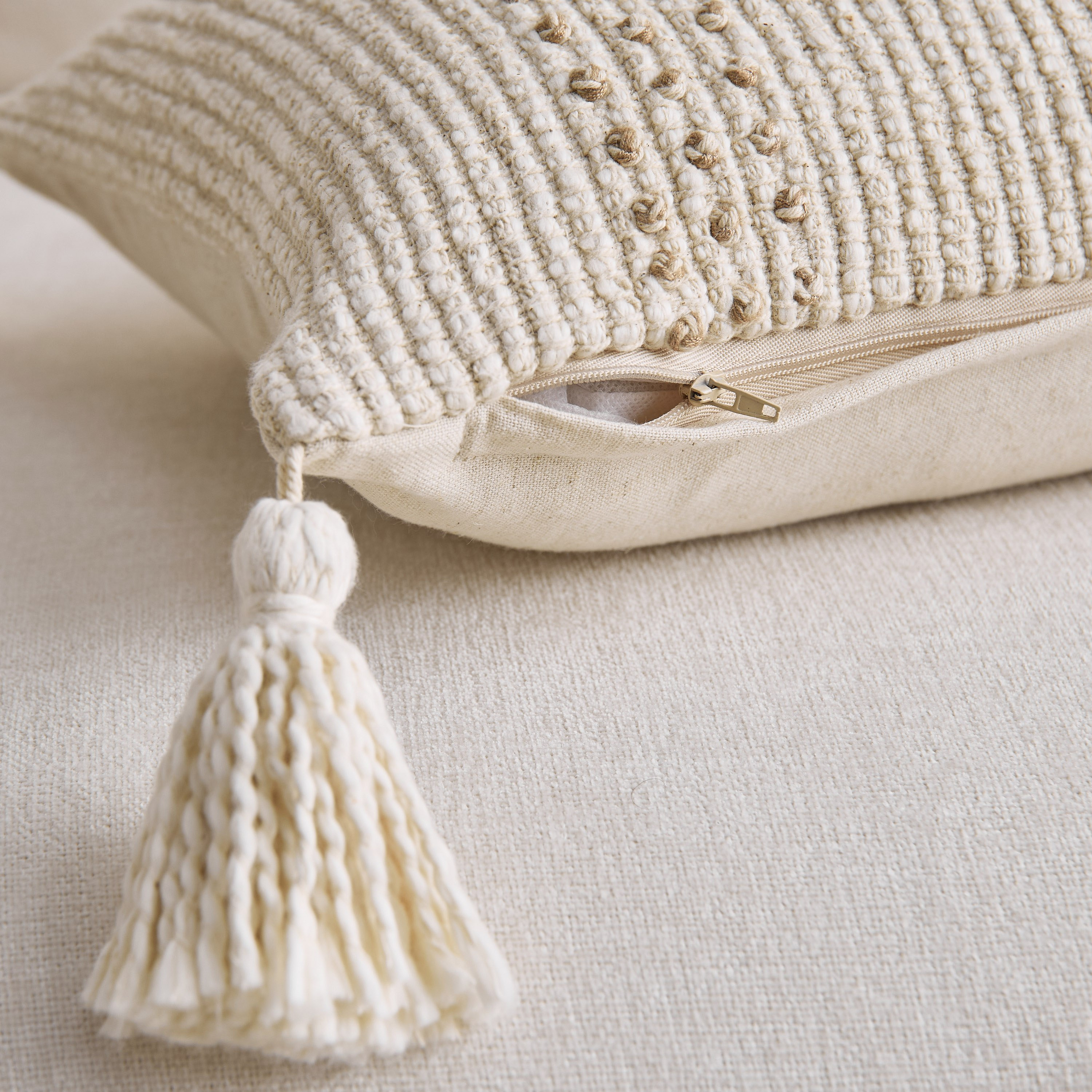 Croft French Knot Textured Filled Cushion - 30x50 cm-hbxhomeware-hbxbedroom-image-3