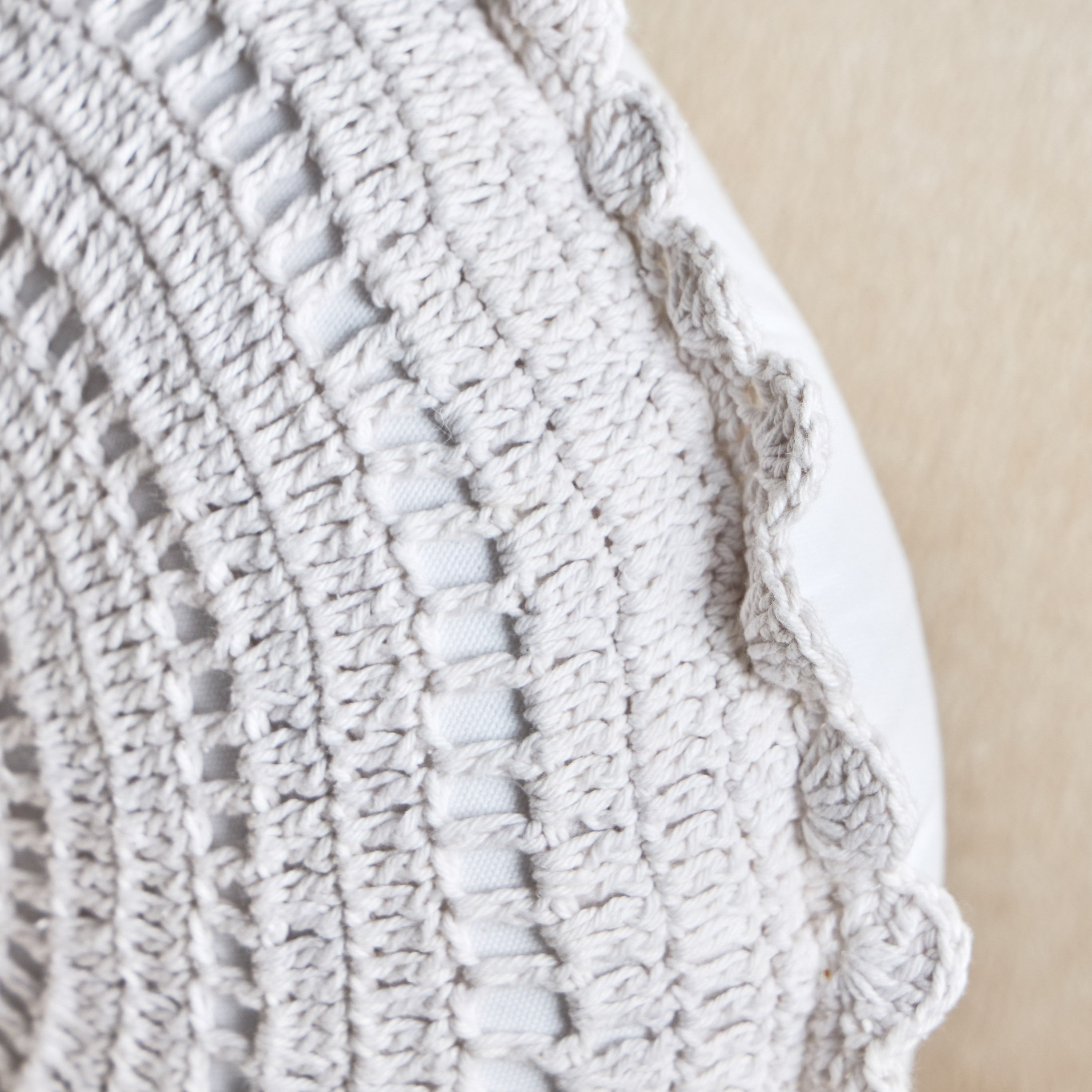 White Haven Velin Croatia Stripe Round Filled Cushion - 40 cm-hbxhomeware-hbxbedroom-image-2