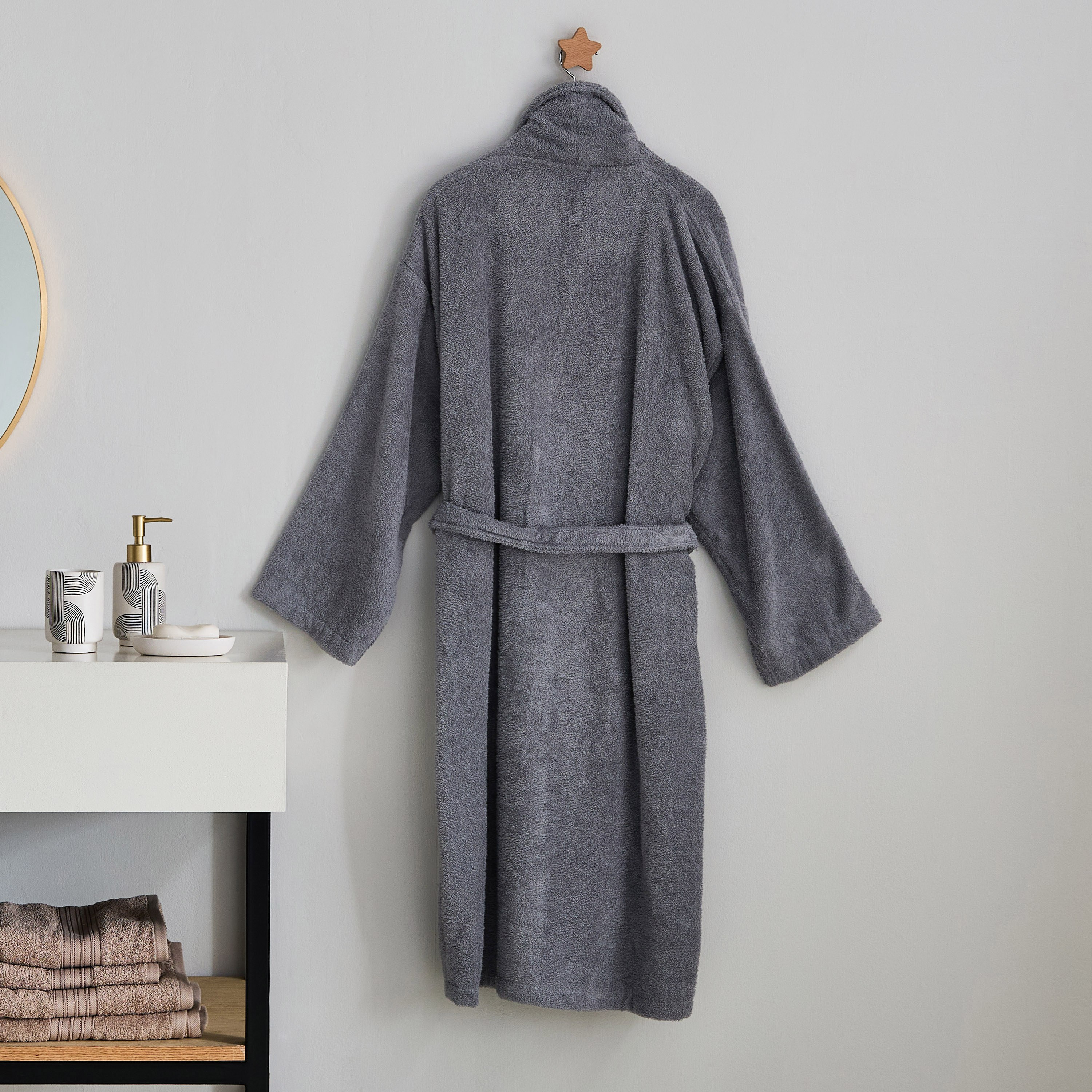 روب حمّام منسدل للبالغين من إسنشيال-hbxbathroom-bathroomtextiles-image-2