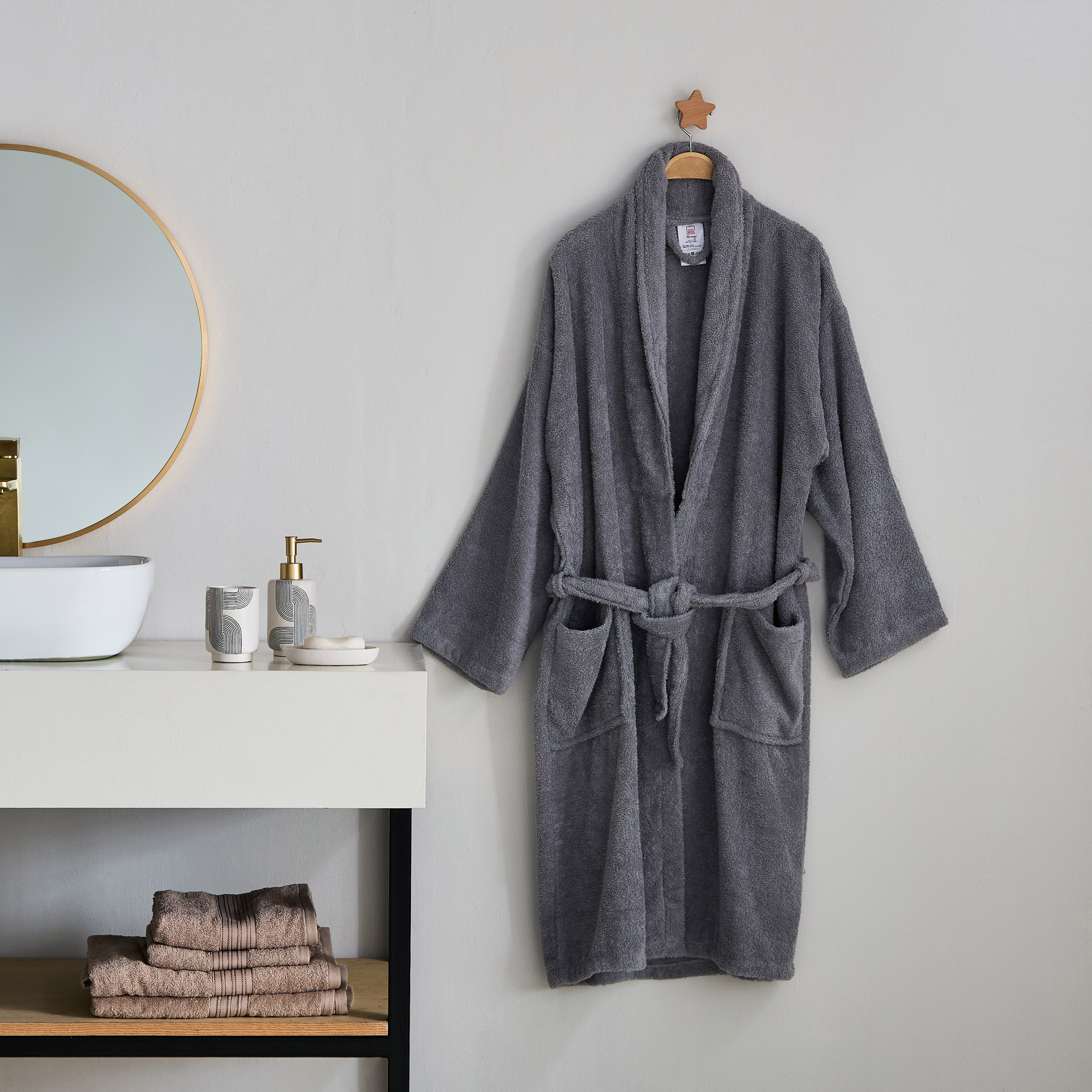 روب حمّام منسدل للبالغين من إسنشيال-hbxbathroom-bathroomtextiles-image-5