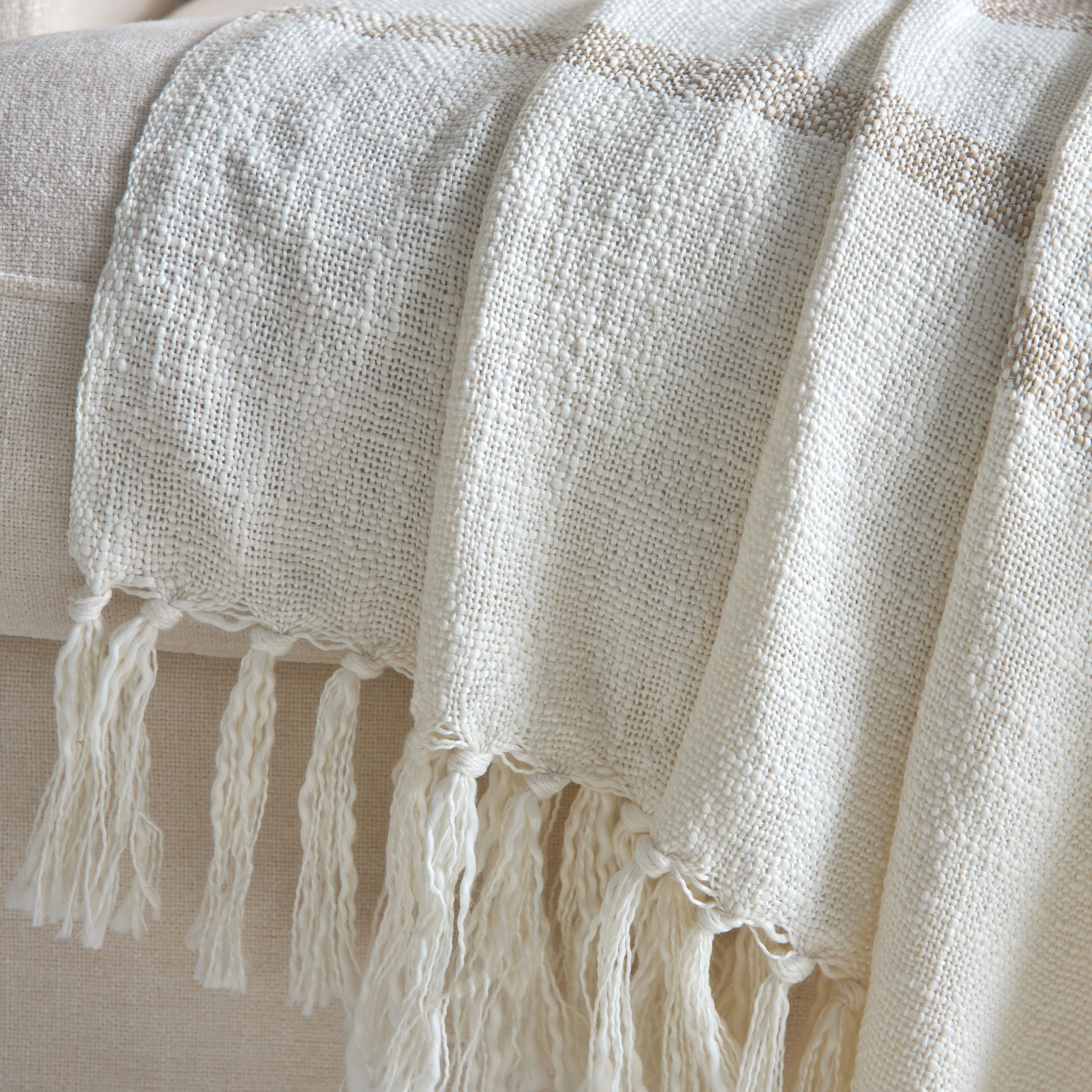 Girga Striped Woven Throw with Tassels - 127x152 cm-hbxhomeware-hbxbedroom-image-3